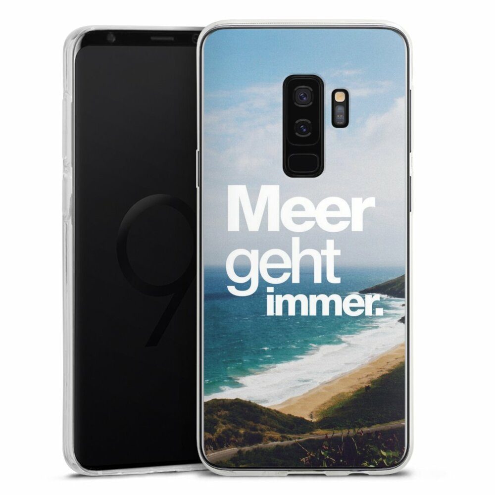 DeinDesign Handyhülle Meer Urlaub Sommer Meer geht immer, Samsung Galaxy S9 Plus Duos Silikon Hülle Bumper Case Smartphone Cover