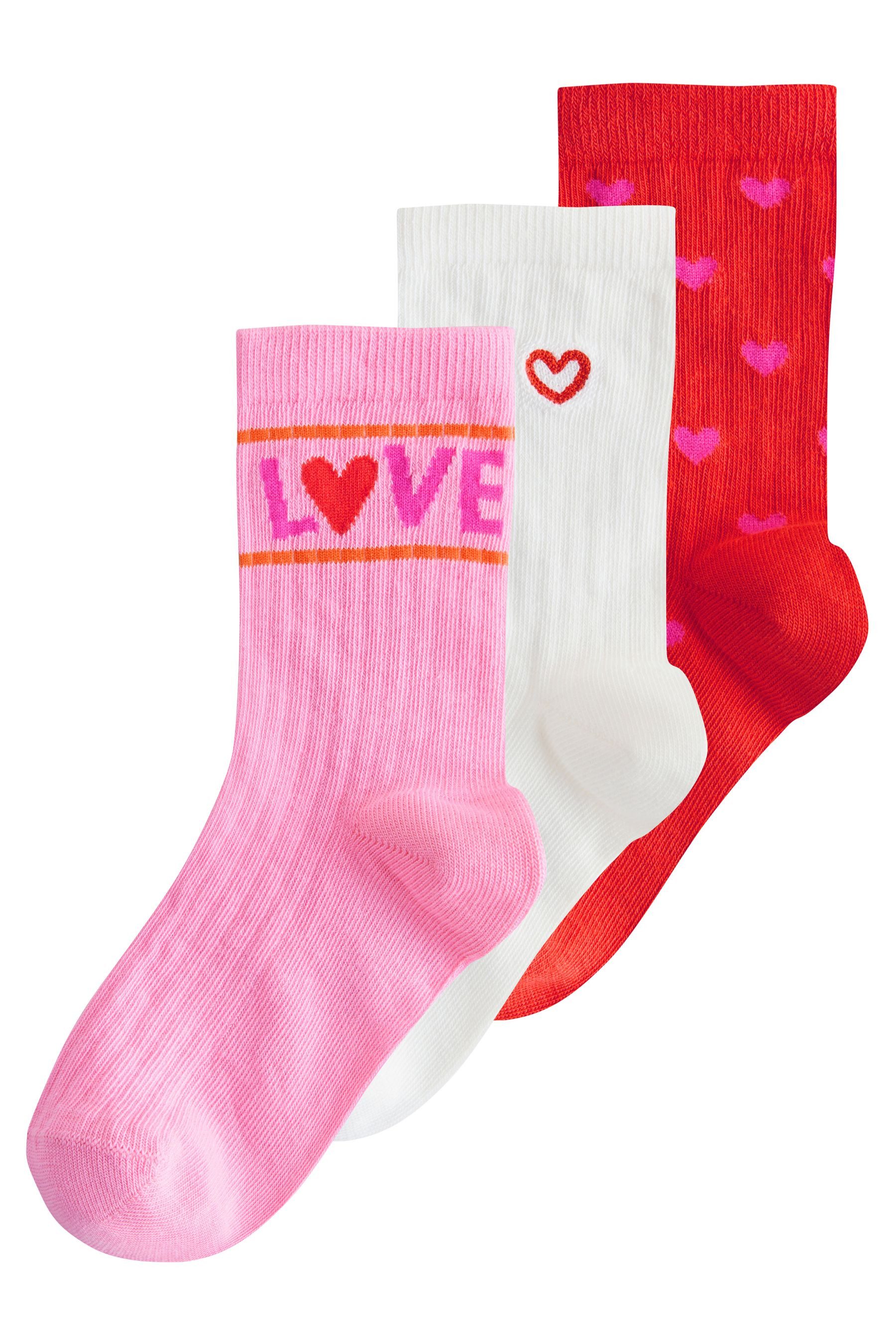 Next Kurzsocken Gerippte Knöchelsocken, 3er-Pack (3-Paar)