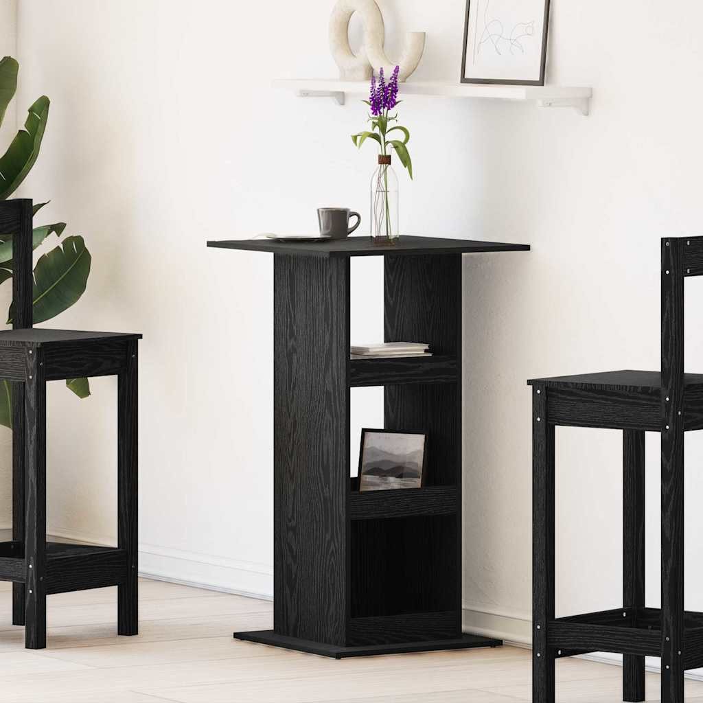 vidaXL Esstisch Bartisch 60 x 60 x 100 cm Holzwerkstoff Schwarz Eichen-Optik (1-St)