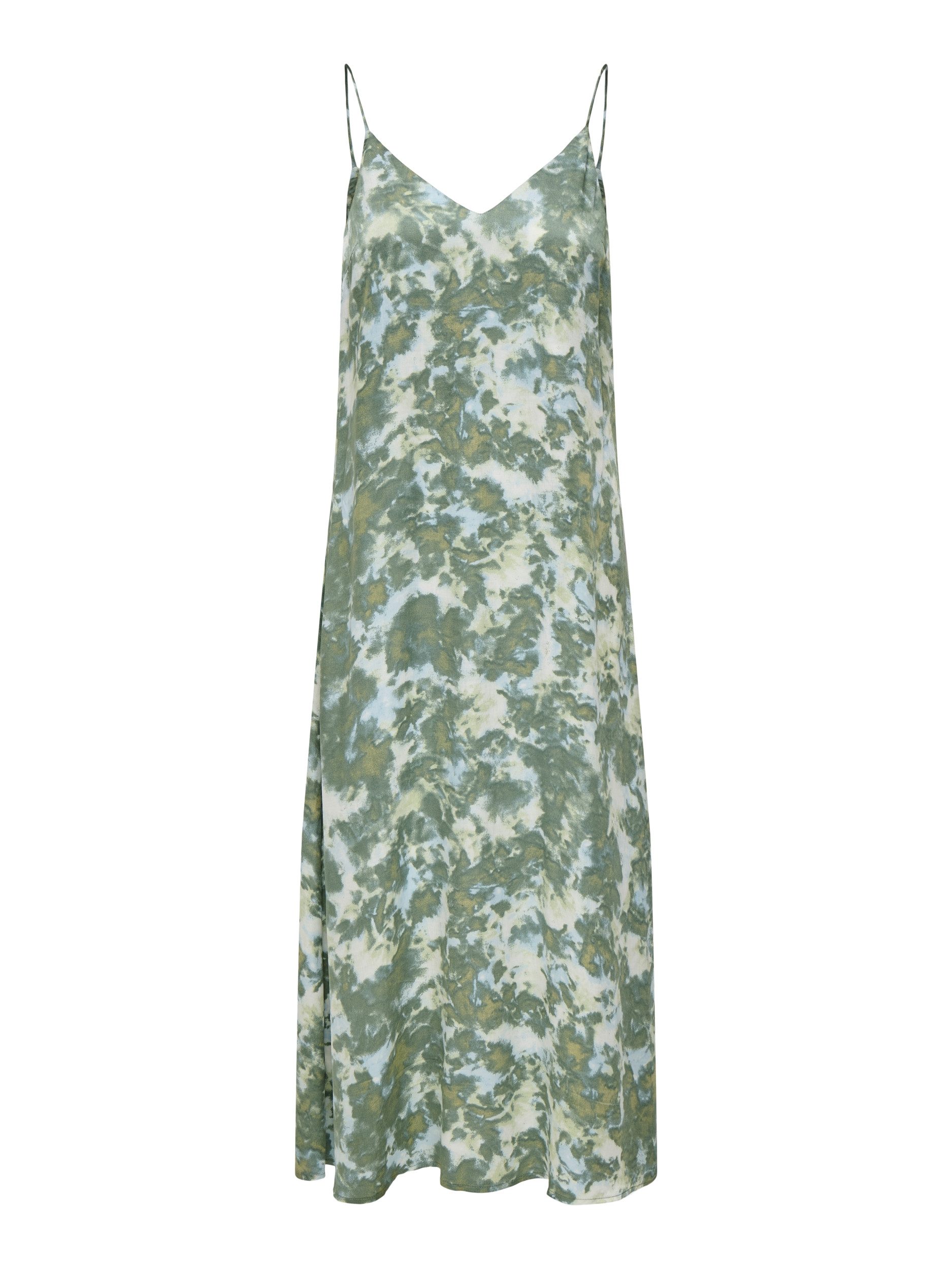 ONLY Cocktailkleid ONLANNLOUISE STRAP LONG DRESS WVN Balsam Green/W. MELANGE