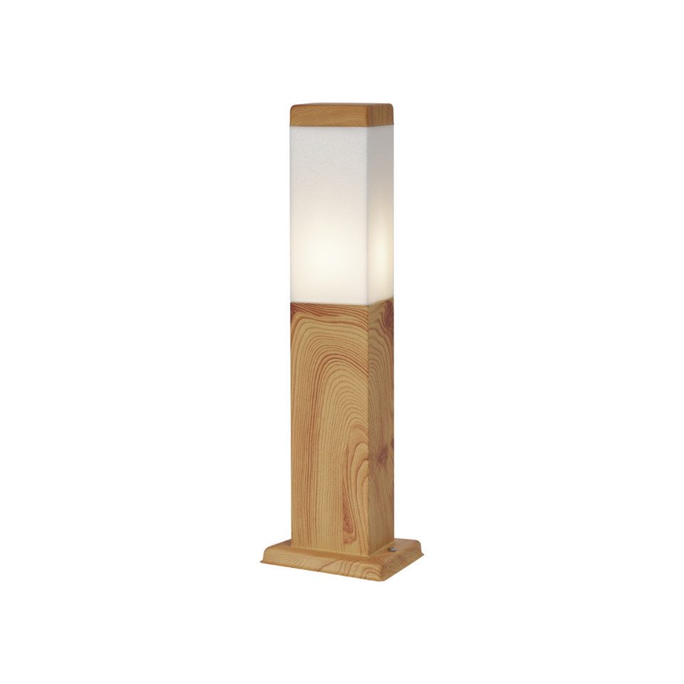 Qazqa Außen-Stehlampe Malios, ohne Leuchtmittel, Warmweiß, QAZQA Außen­poller­leuchte, e27, Braun, Aluminium, Modern