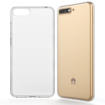 Nalia Smartphone-Hülle Huawei Y6 (2018), Klare Silikon Hülle / Extrem Transparent / Durchsichtig / Anti-Gelb