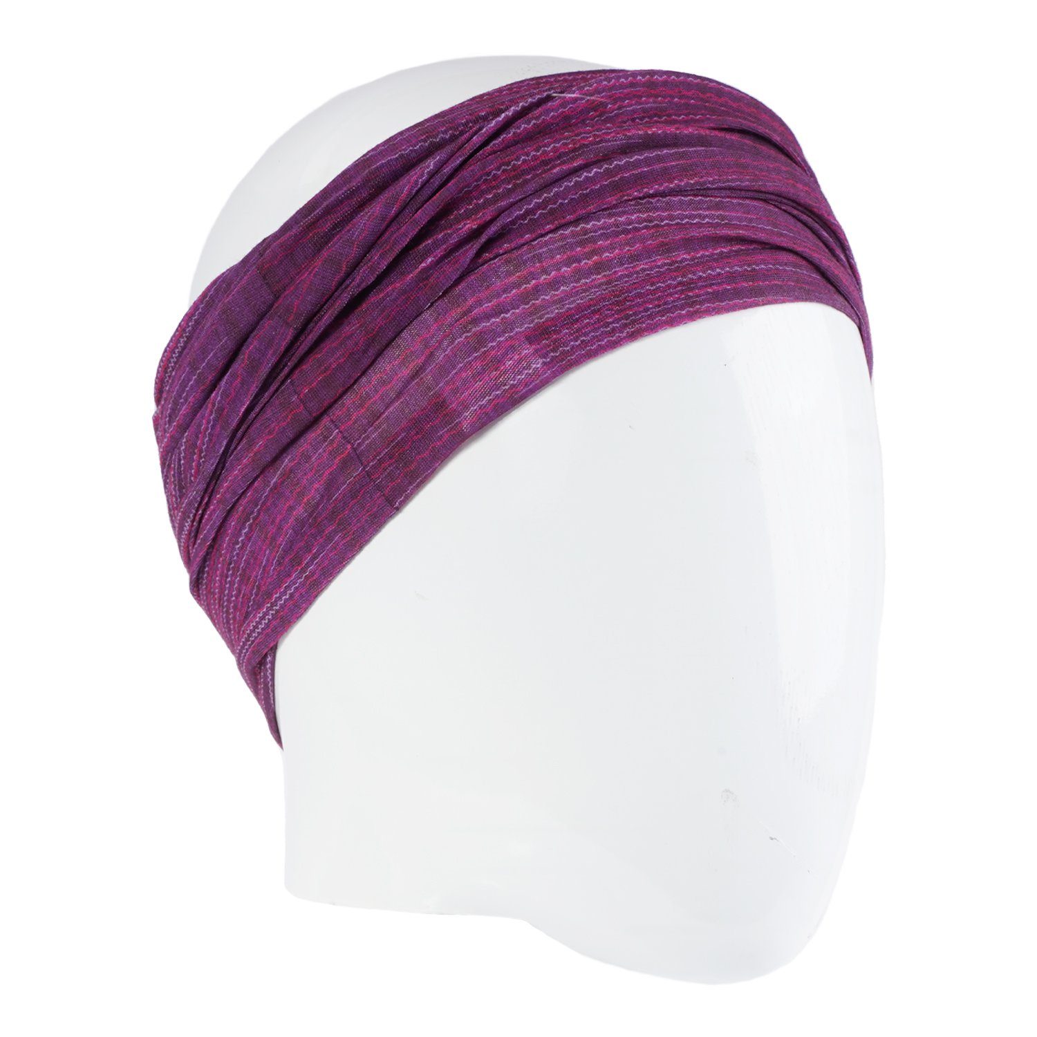 FISCHER Fahrrad Multifunktionstuch Multifunktionstuch Schlauchtuch Loop Lila, Schlauch-Schal Halstuch Bandana Outdoor Sport – Bild 4 von 5