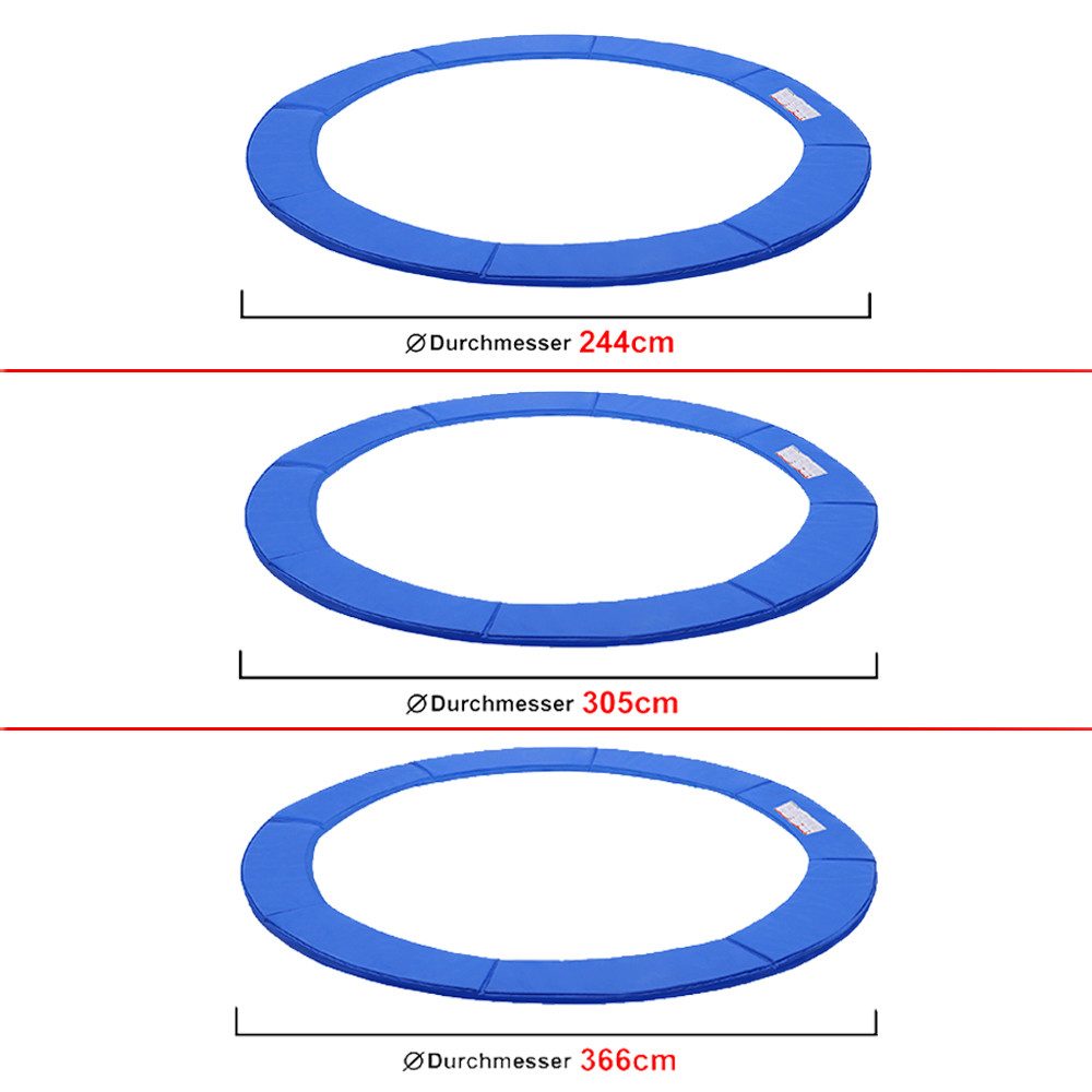 FIVMEN Trampolin-Randabdeckung Federabdeckung, Randschutz Sicherheitsmatte UV-resistent, UV-Beständigkeit Reißfest, 30cm Breite mit Blau/Mehrfarbig