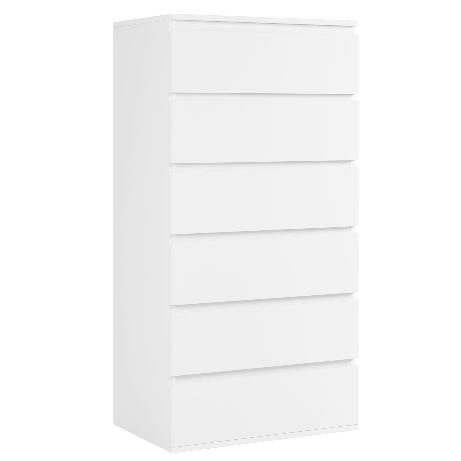 Homfa Kommode, Sideboard mit 6 Schubladen, Schubladenschrank holz, 60x40x119cm
