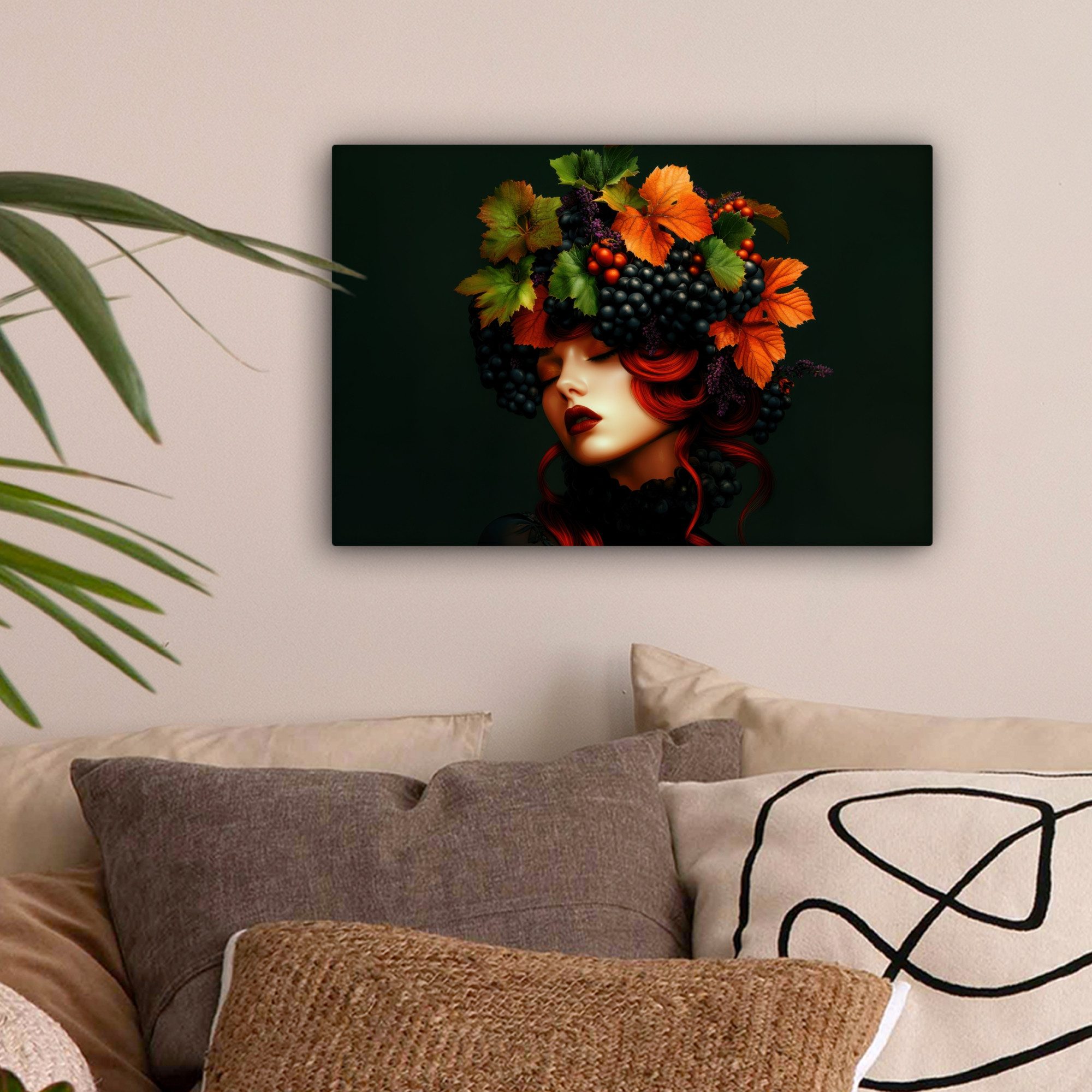 OneMillionCanvasses® Leinwandbild Frau - Rot - günstig online kaufen