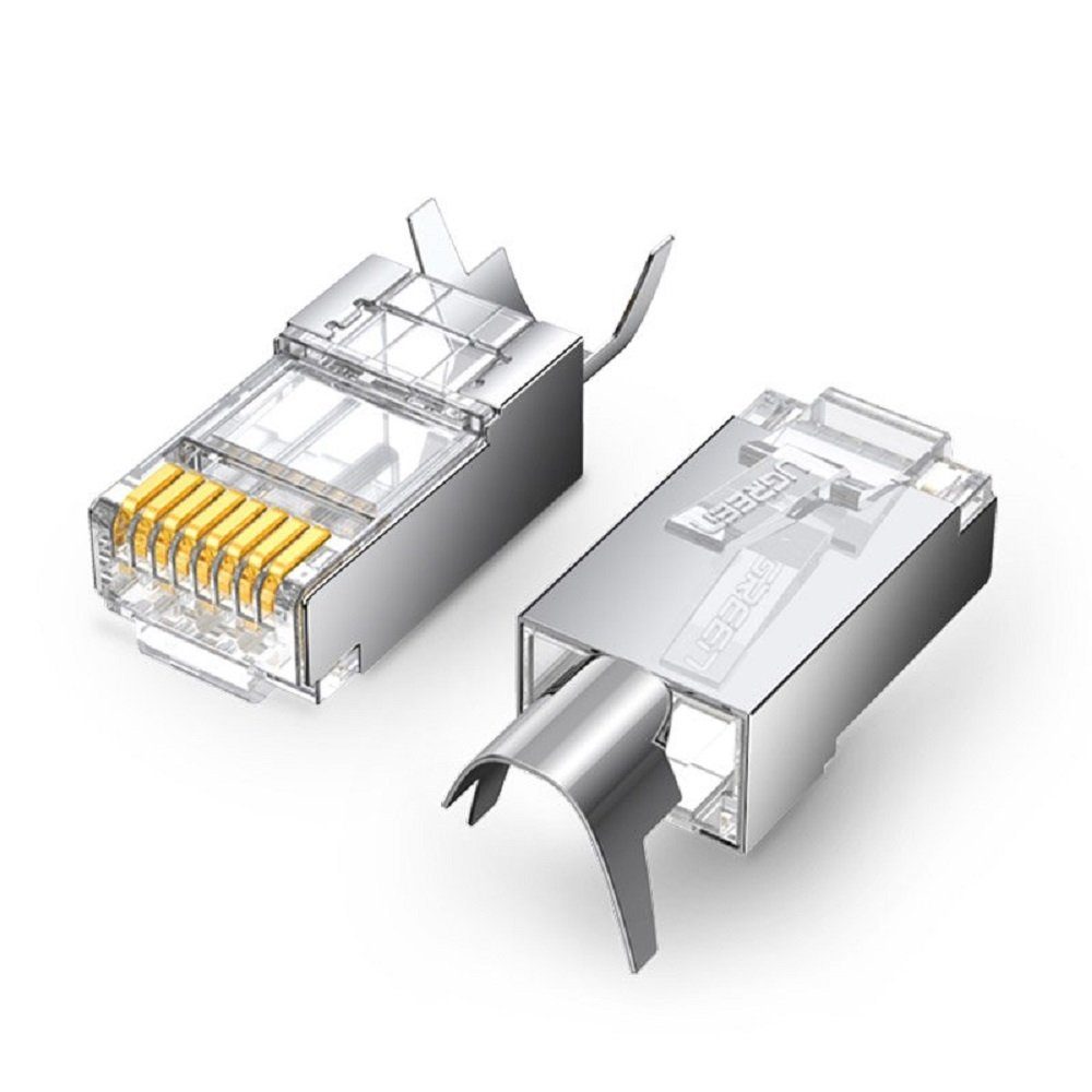 UGREEN 10x Modularstecker RJ45 Stecker 8P8C Cat 6A Cat 7 Adapter Netzwerk-Adapter