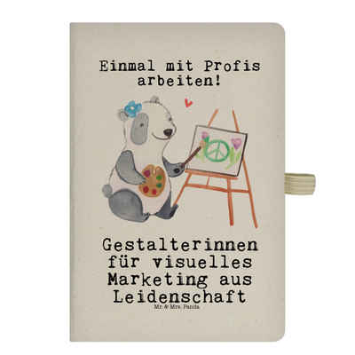 Mr. & Mrs. Panda Notizbuch Gestalterinnen für visuelles Marketing Leidenschaft - Transparent - G Mr. & Mrs. Panda, Nachhaltige Baumwolle