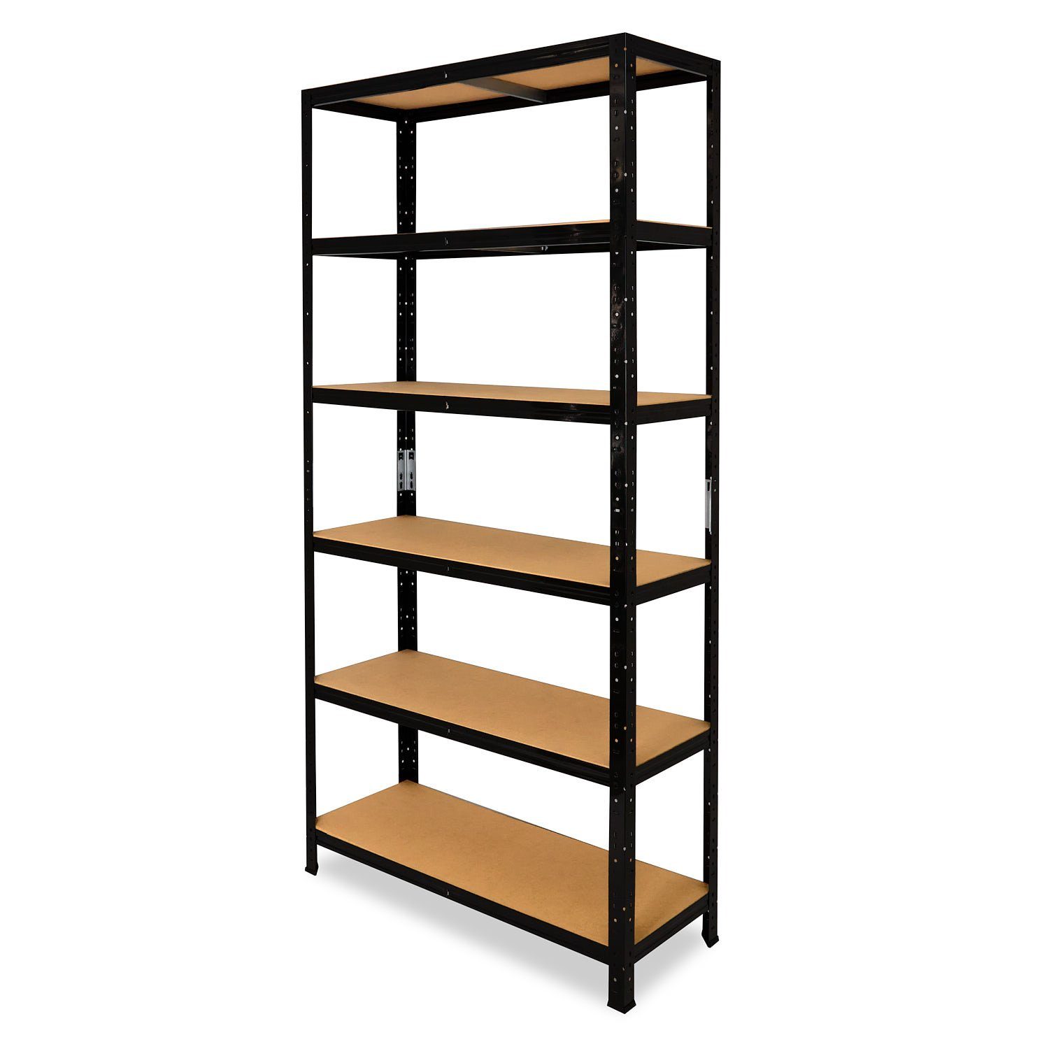 als shelfplaza schwarz Böden je Tragkraft, Metallregal Schwerlastregal mit Metall Regal Steckregal 180x120x40cm, schwarz Büroregal Lastenregal, & BLACK, 6 145kg Lagerregal,