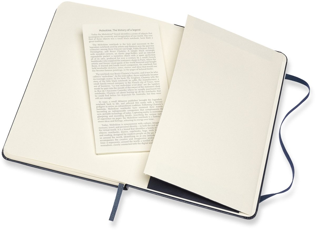 MOLESKINE Notizbuch Notizbuch Medium 11,5x18cm liniert Hardcover 104 Blatt saphir
