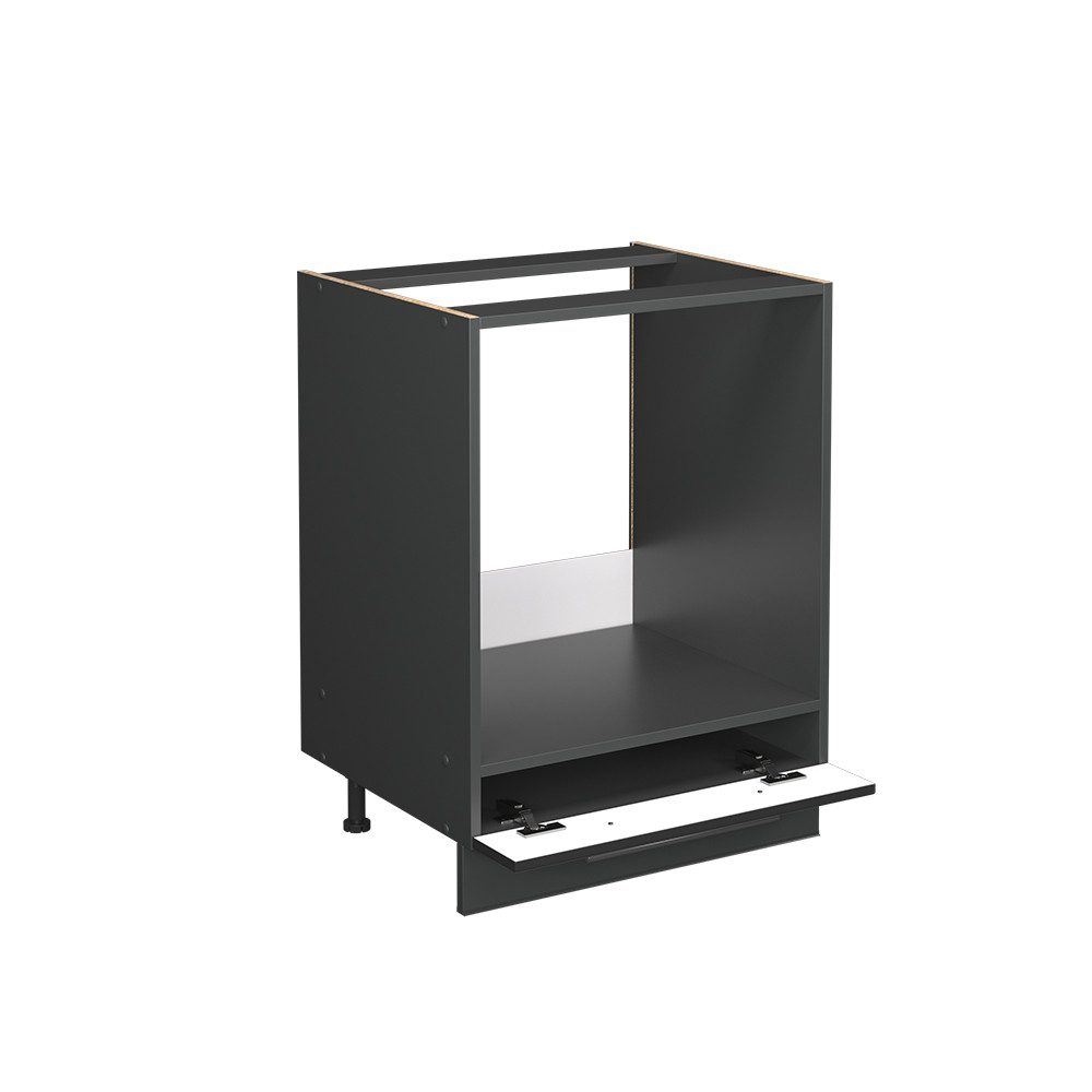 Vicco Herdumbauschrank Fame-Line, Anthrazit Hochglanz/Anthrazit, 60 cm ohne Arbeitsplatte (1-St) – Bild 4 von 5