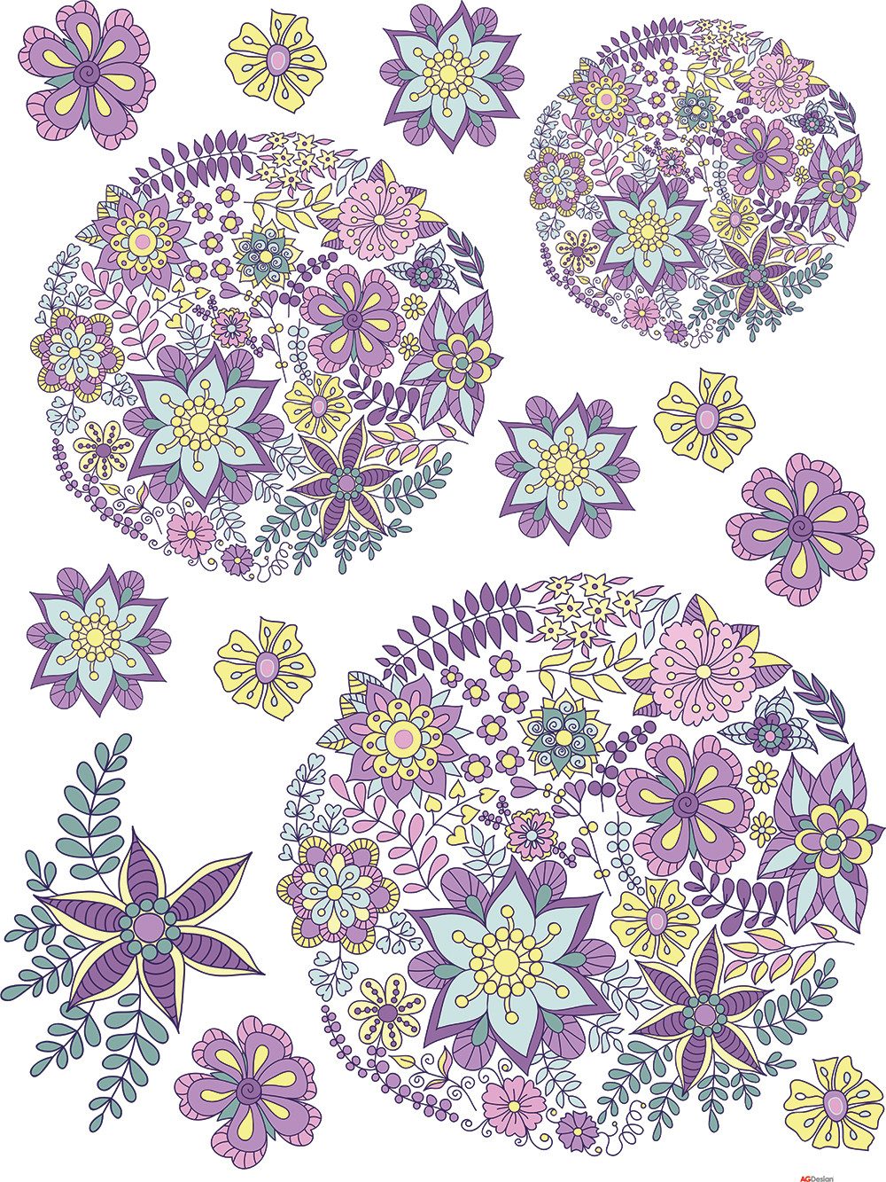Sanders & Sanders Wandtattoo Blumen