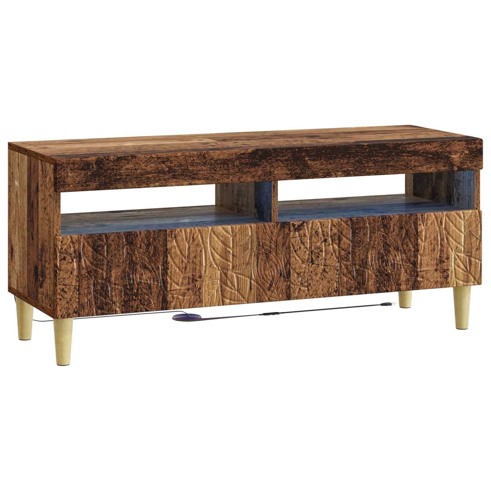 vidaXL TV-Schrank LED-TV-Schrank Altholz Holzwerkstoff