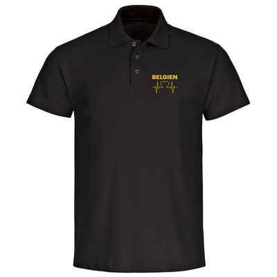 multifanshop Poloshirt Belgien - Herzschlag - Polo