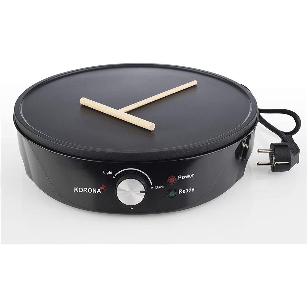 KORONA Crêpesmaker Crêpes-Maker 41055, 1200 W, Ø 30 cm, große Backplatte, Temperaturregler, antihaftbeschichtet