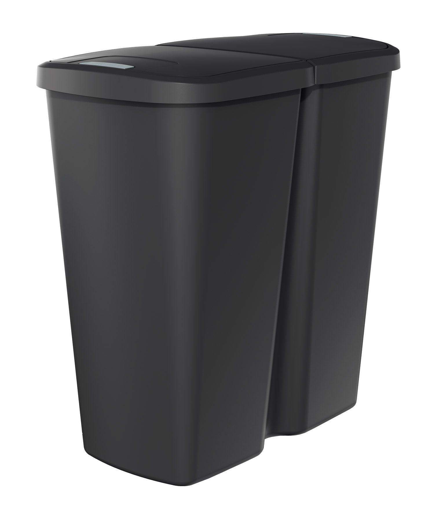Mülleimer Duo Abfalleimer eckig 45 Liter - schwarz