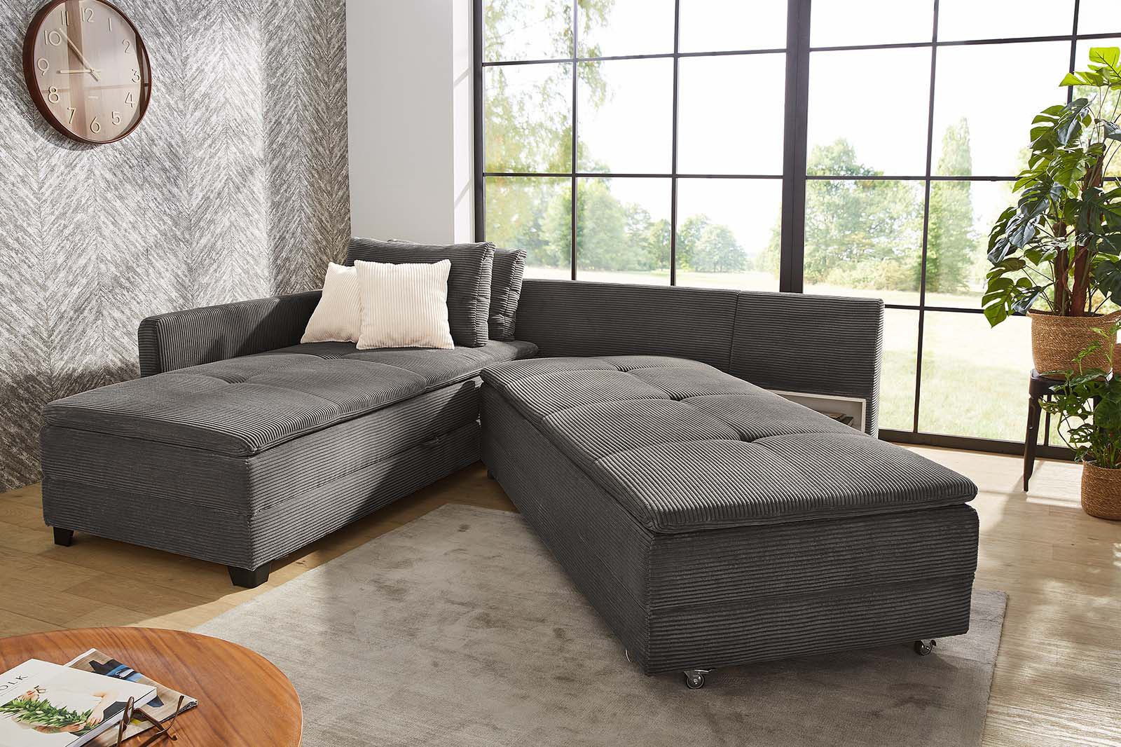 Jockenhöfer Gruppe Ecksofa Madrid L-Form, B: 306 cm, Liegefl. 180x200 cm, D günstig online kaufen
