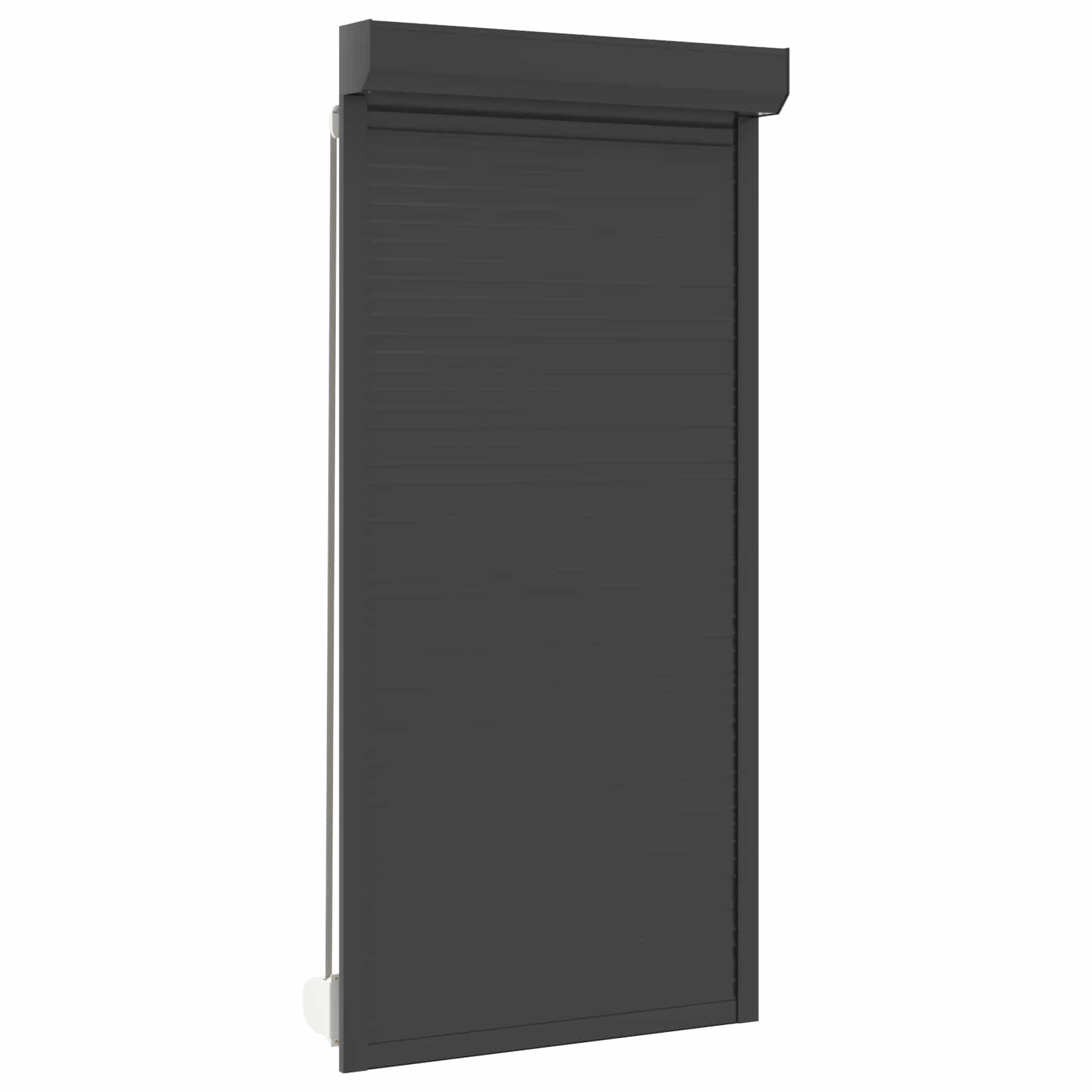 vidaXL Fensterladen Rollladen Anthrazit 100 x 210 cm Aluminium und Polyurethan, BxH: 14x210 cm, (1-St)