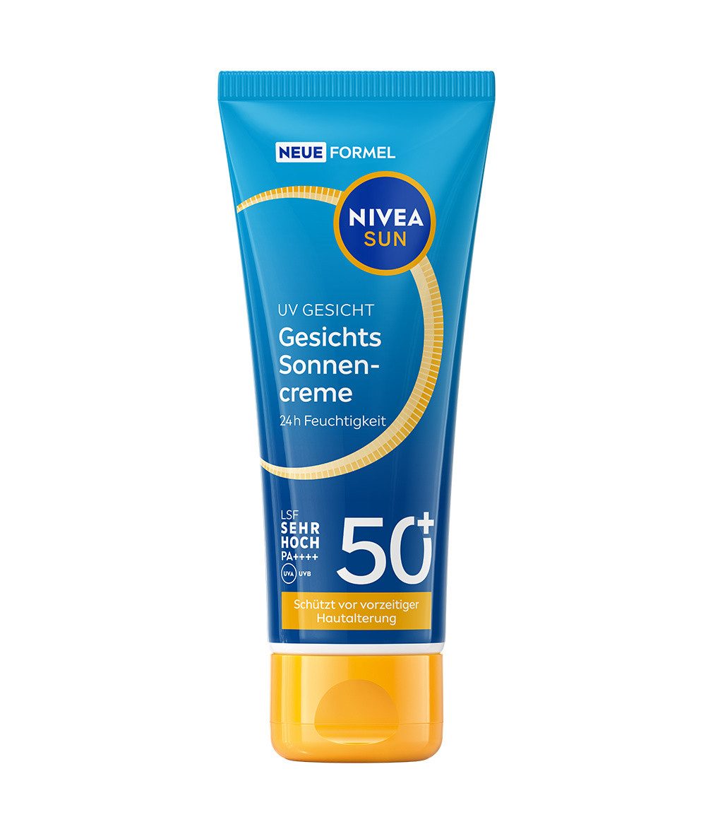 Nivea Sonnenschutzcreme Sun UV Gesicht Gesichtssonnenschutz Creme LSF 50+ 40ml, 1-tlg.