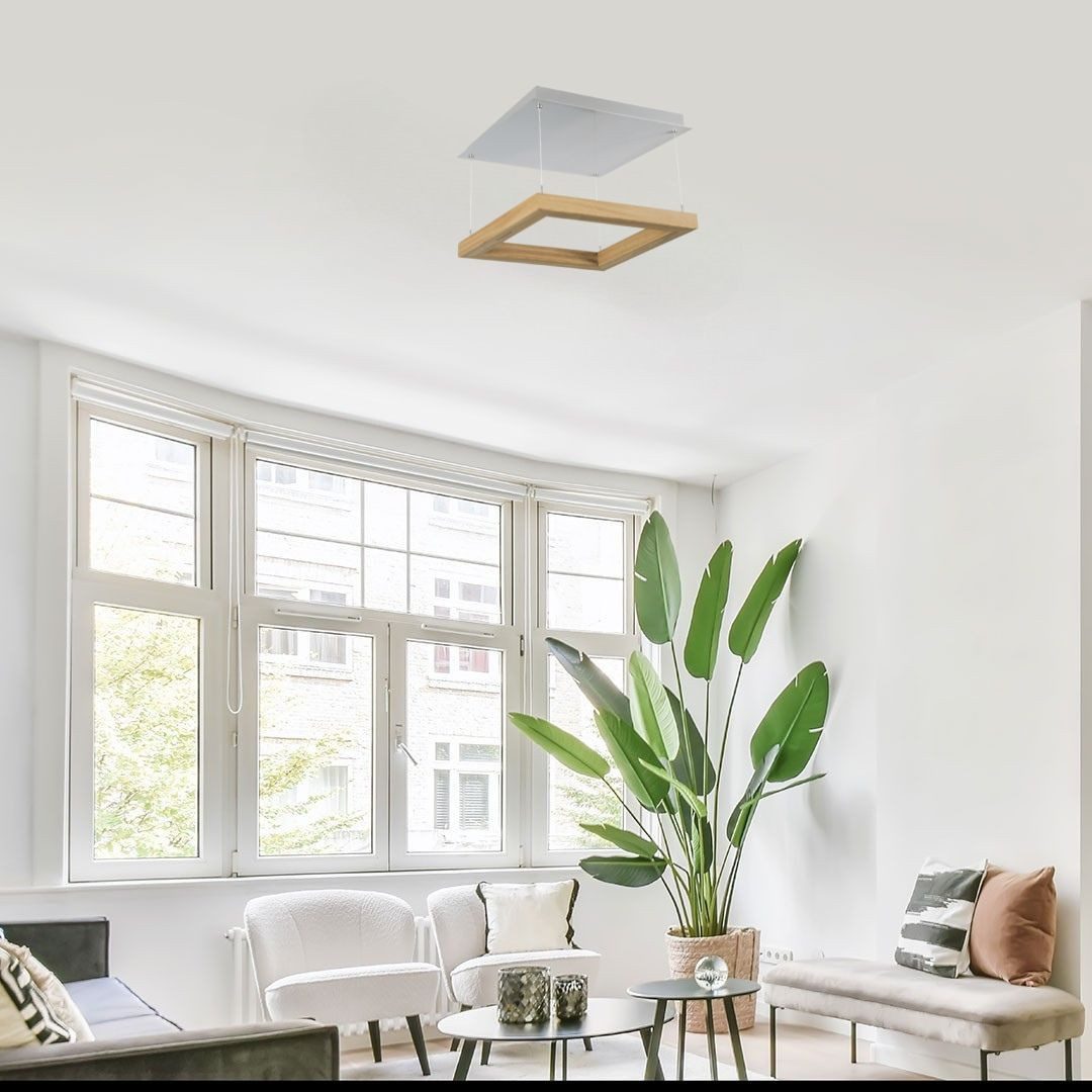 HerzBlut LED Deckenleuchte Leonora LED, Alu LED-Leiste Acryl, satiniert