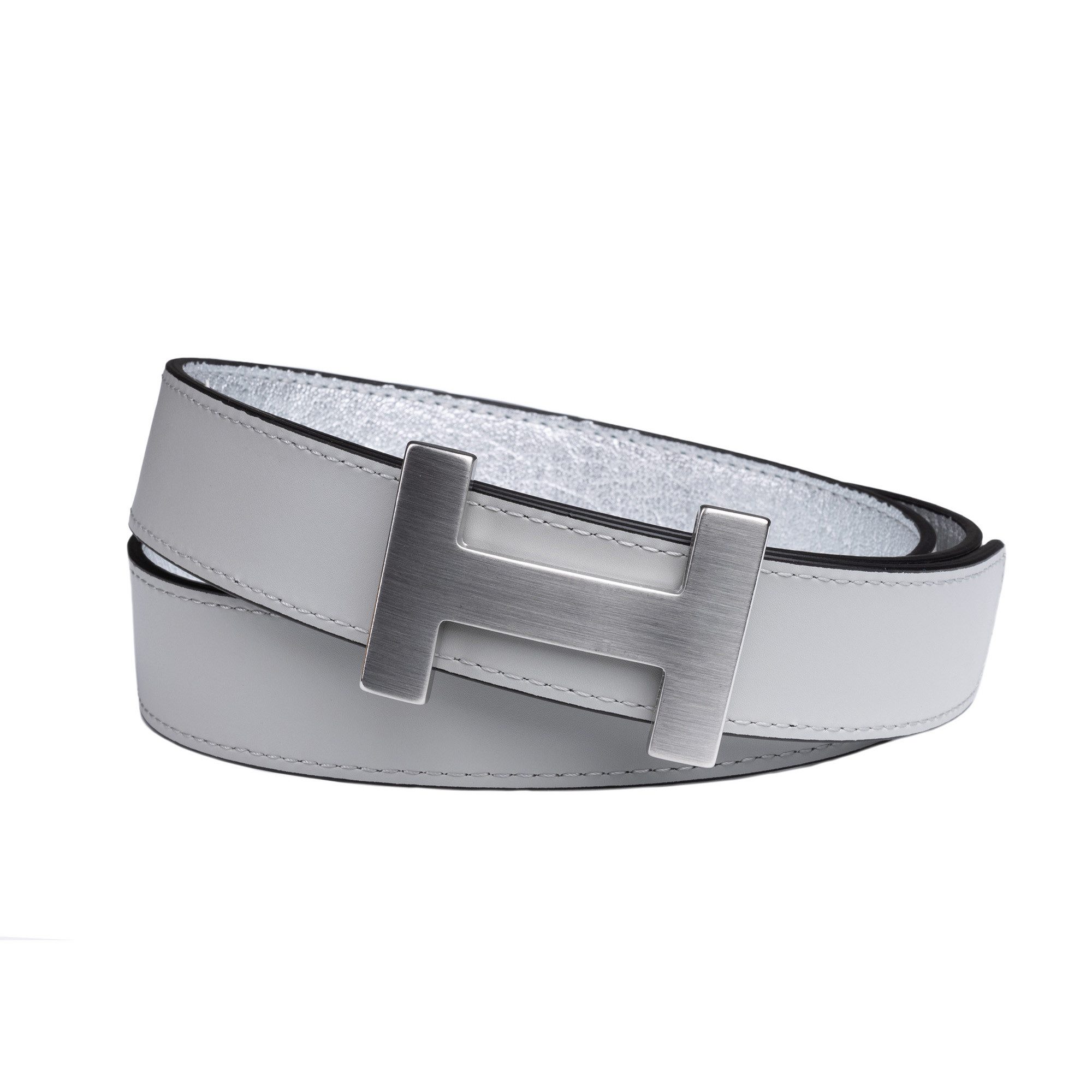 Handmade by CASSANDRA Wendegürtel "Two Sides" mit edler H-Schließe - ECHT LEDER Wendegürtel mit Geschenkbox
