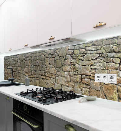 MyMaxxi Dekorationsfolie Küchenrückwand alte Mauer Sandstein selbstklebend Spritzschutz Folie