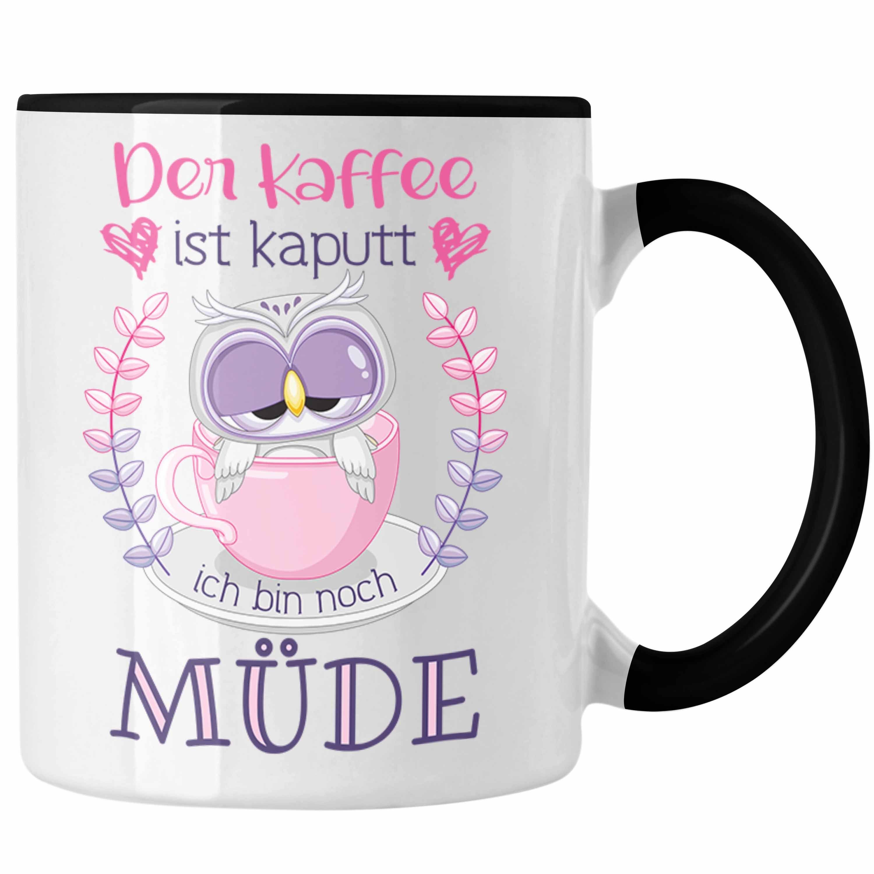 Trendation Tasse Trendation - Lustige Ist Lustiger Kaputt Der Kollegin für Schwarz Frauen Geschenk Geschenkidee Kaffee Spruch Tasse Arbeit