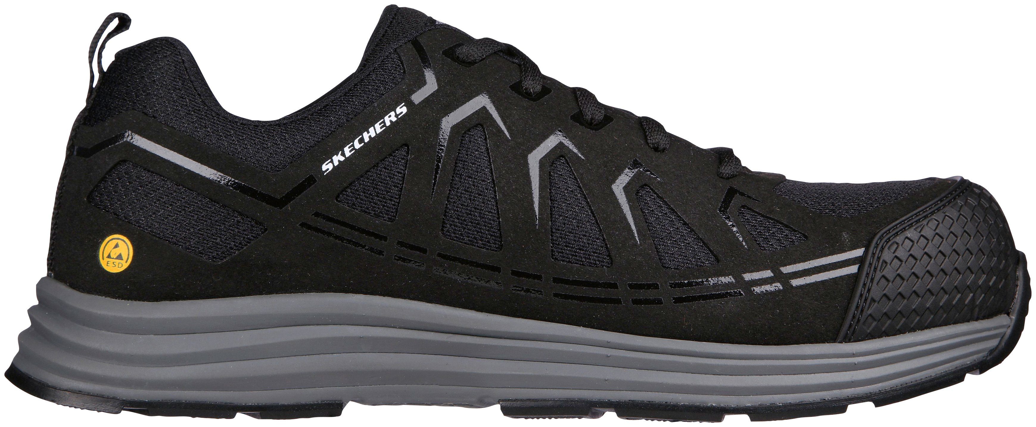 MALAD Sicherheitsschuh bequem, P atmungsaktiv durchtrittsicher, und ESD, sportlich, PERFORMANCE SKECHERS Skechers schwarz S1 II leicht