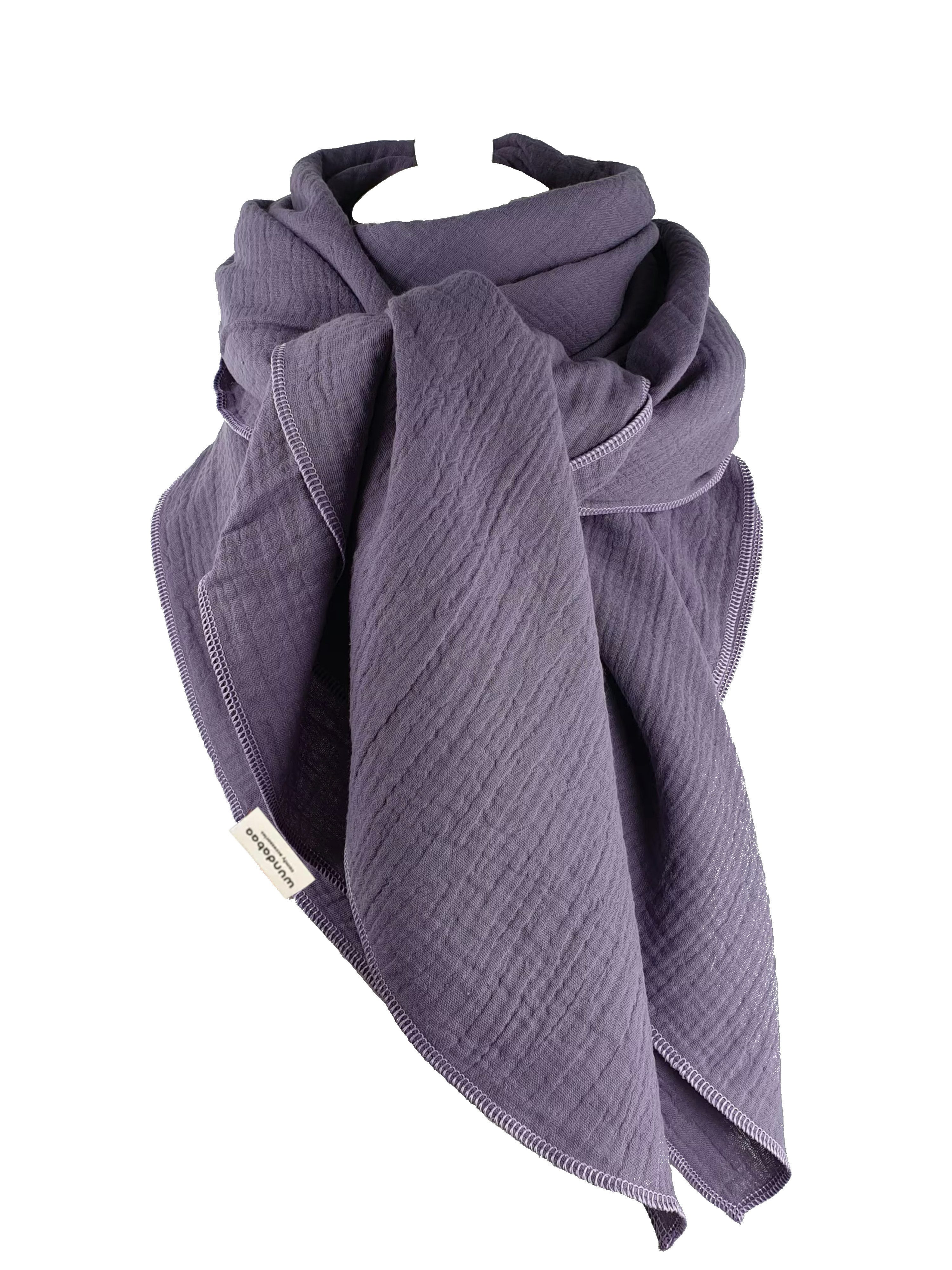 wundabaa Halstuch Halstuch Musselin blau in Farbvarianten