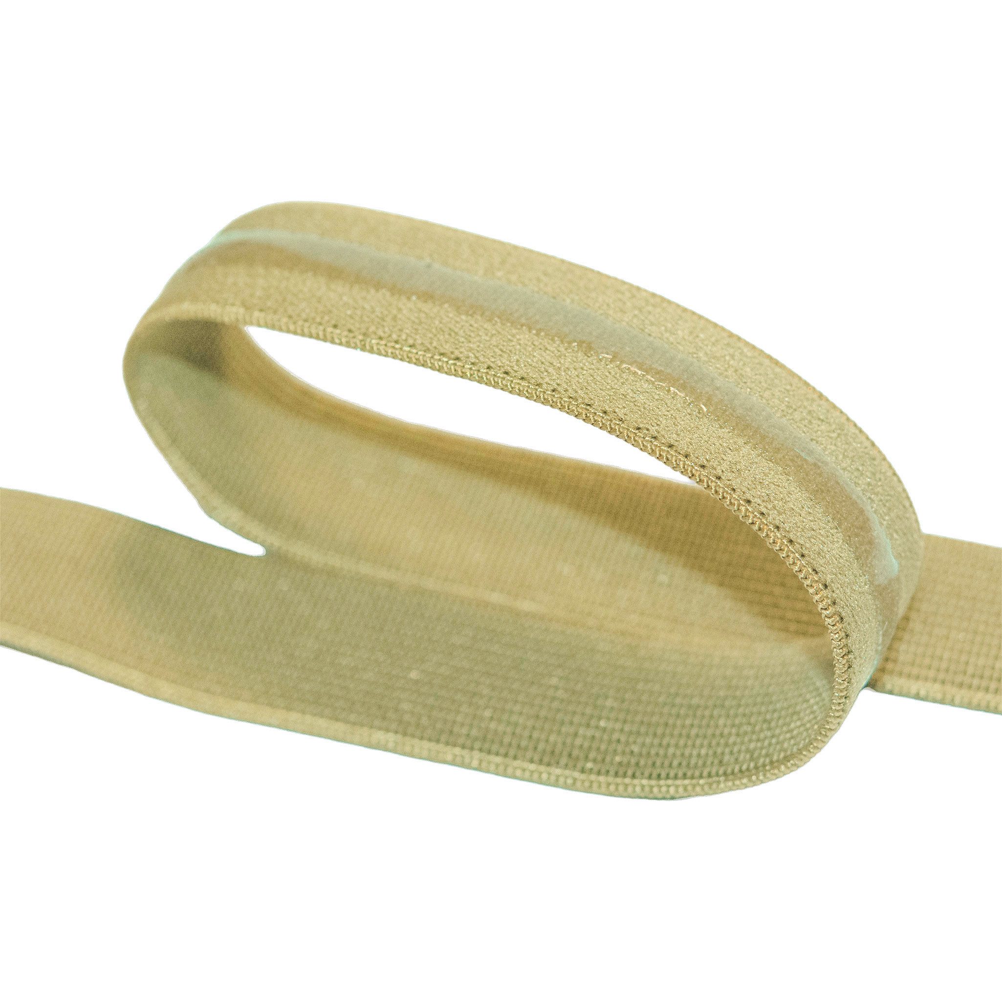 maDDma Gummiband Gummilitze mit Silikonstreifen 10mx10mm Gummiband elastisch rutschfest, blassgrün