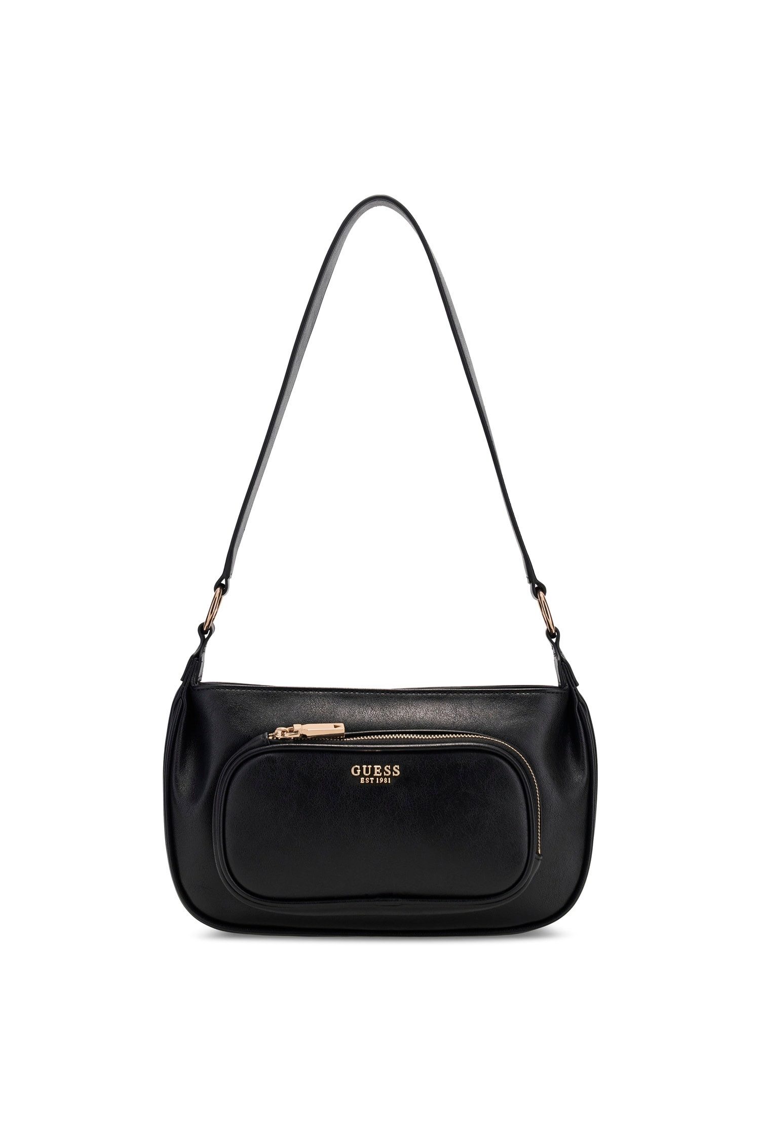Guess Schultertasche BRONNA SHOULDER BAG, Damen Handtasche, Umhängetasche, mit Reißverschluss-Frontfach