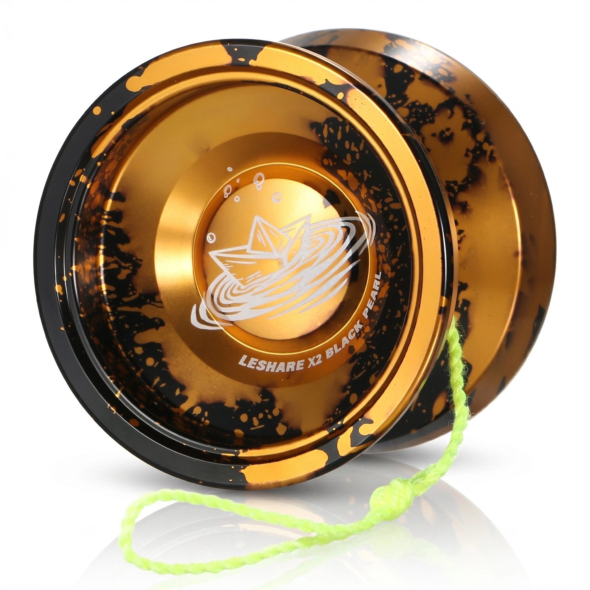 GARRYFIZH Spiel Yoyo Jojo Jo Jo für Kinder, Schwarz & Gold Inklusive Handschuhe und 5 Seile