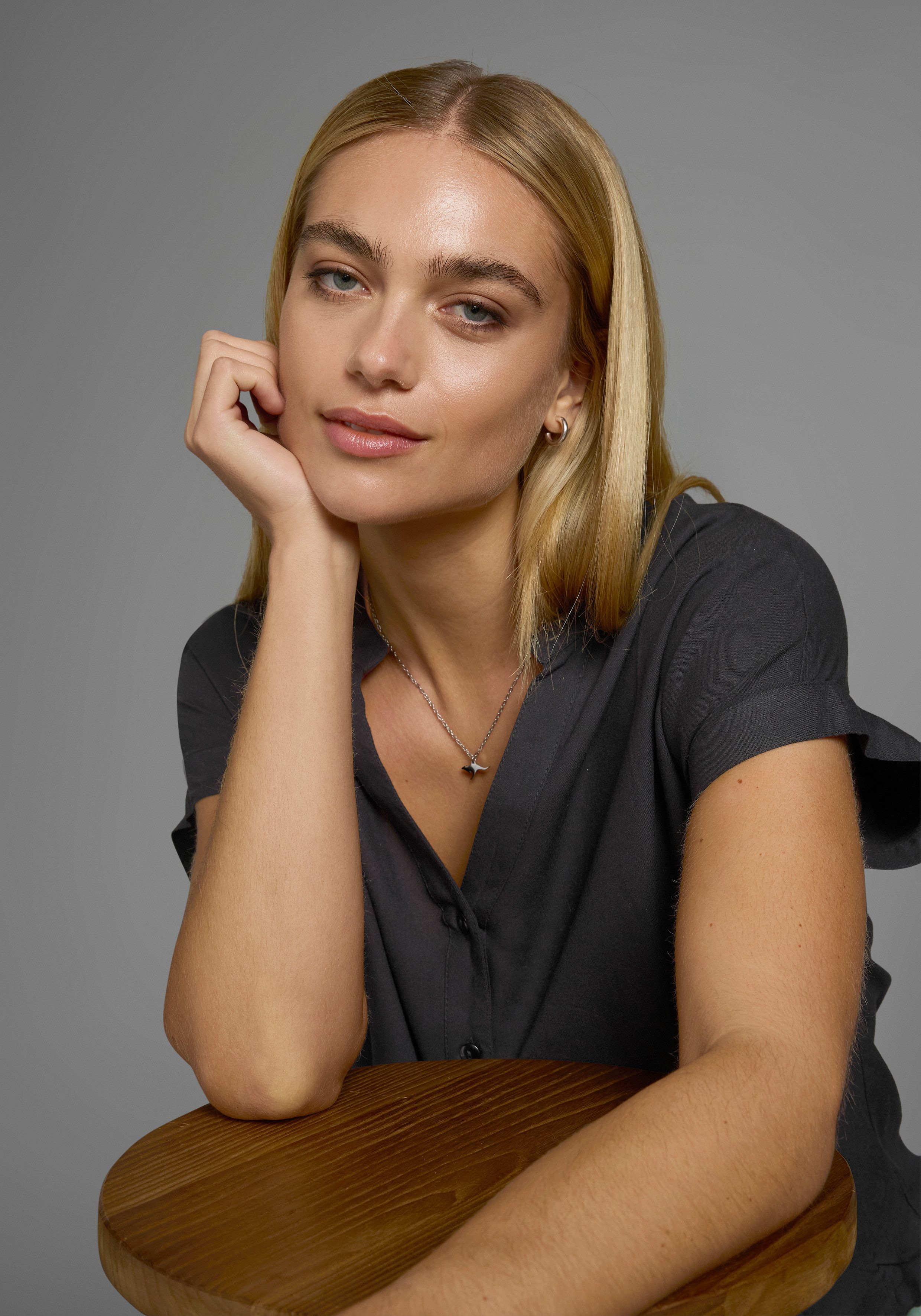 Boysen's Hemdbluse im Oversized-Style mit Ballonsaum