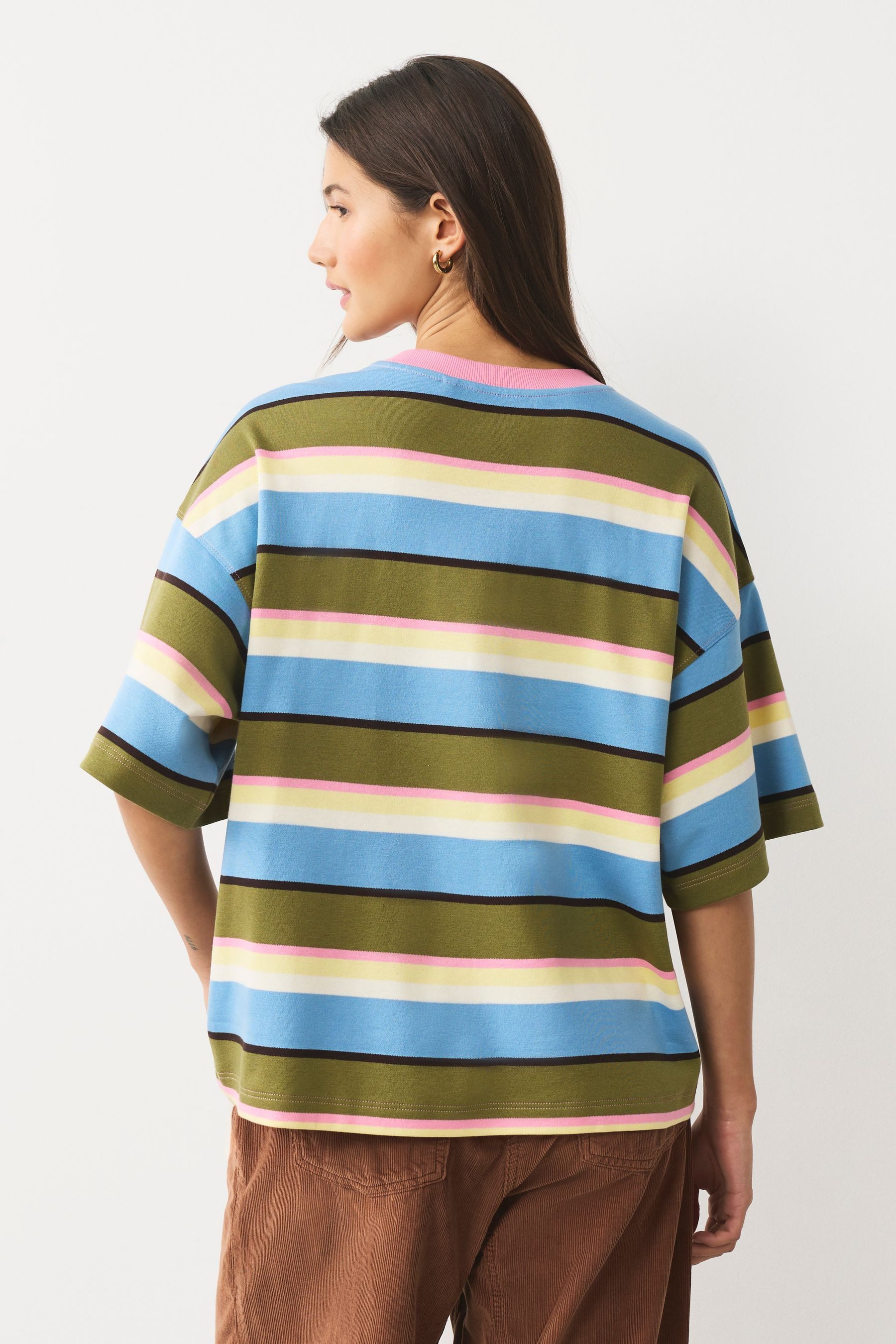 Next T-Shirt Kastiges Relaxed Fit Oversized-T-Shirt, Baumwolle (1-tlg) günstig online kaufen