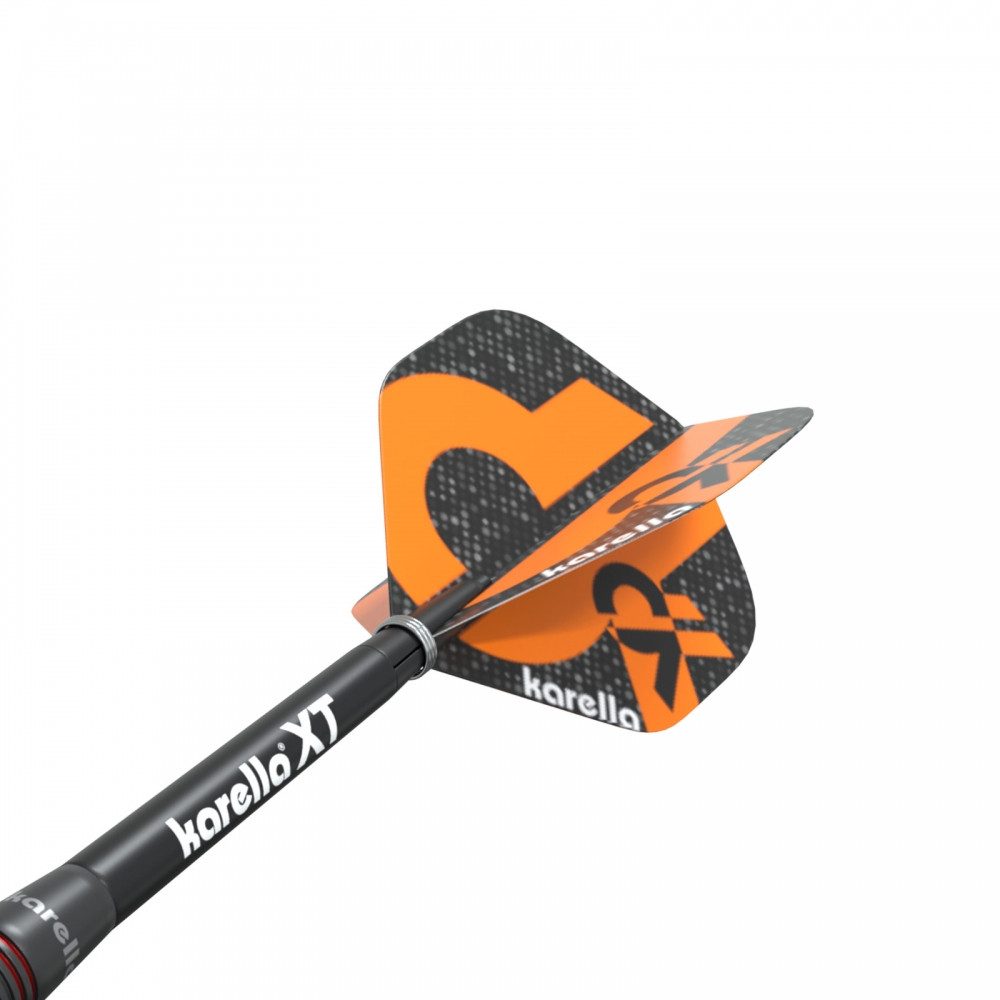 Dartpfeil Karella Flights Daniel Klose schwarz/orange Darts.