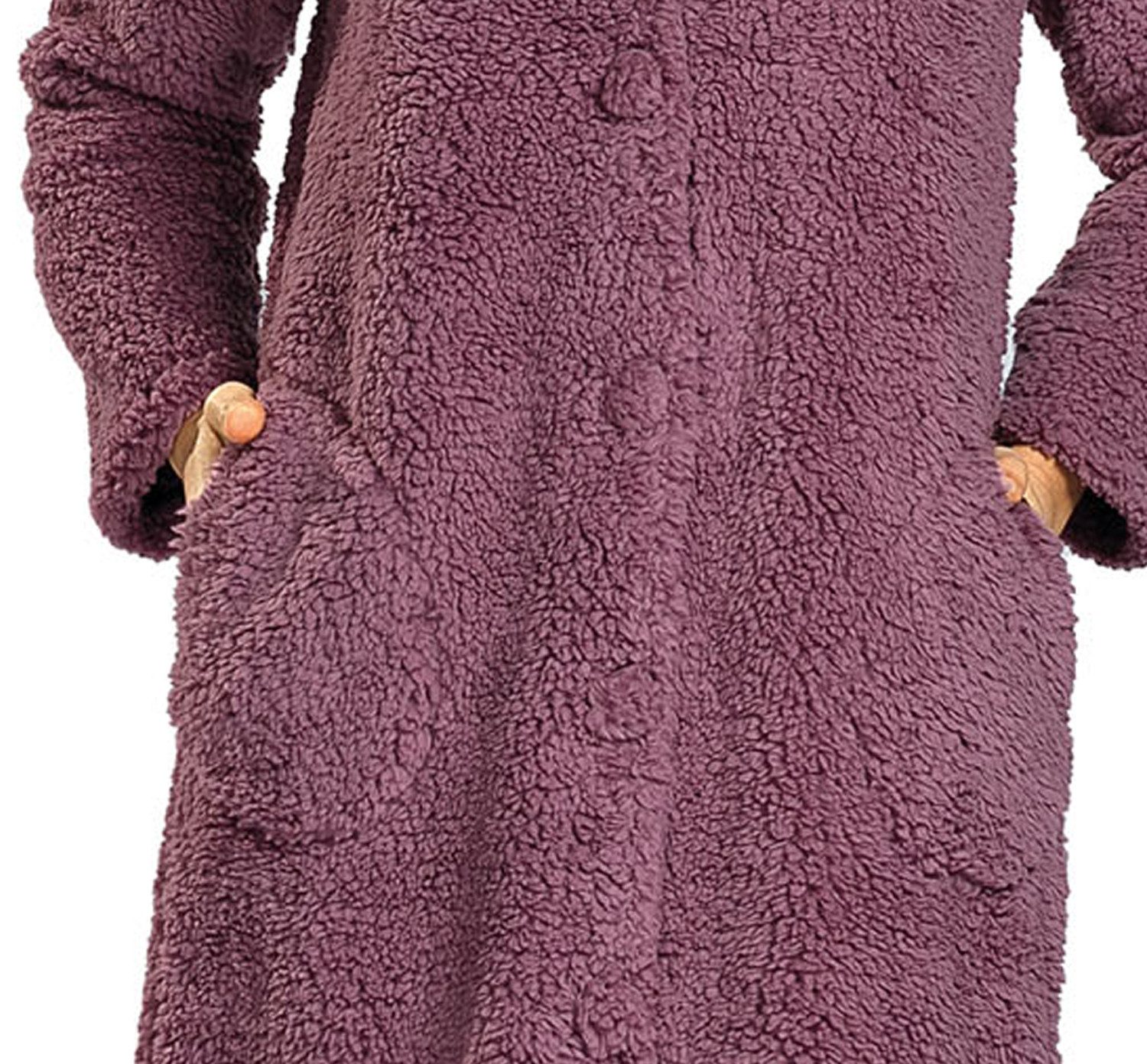 comtessa Damenbademantel Lovely Dreams, Polyester, Schalkragen, Knöpfe