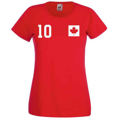 Youth Designz T-Shirt »Kanada Damen Shirt« mit trendigem Trikot Look