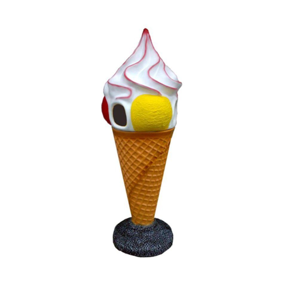 JVmoebel Skulptur Ice Cream Aufsteller cm 165 Mülleimer Figure Statuen Design Statue Figuren Korb