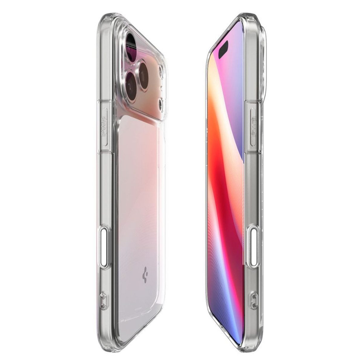 Spigen Handyhülle Ultra Hybrid T mit Magnetfunktion Kompatibel mit iPhone 17 Pro Max 6,9, Hybridhülle mit integriertem Magnetring und weißem Rahmen