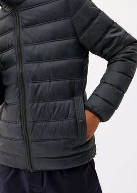 QS Steppjacke Baisc (1, 1-St) mit Kapuze, Farbakzente