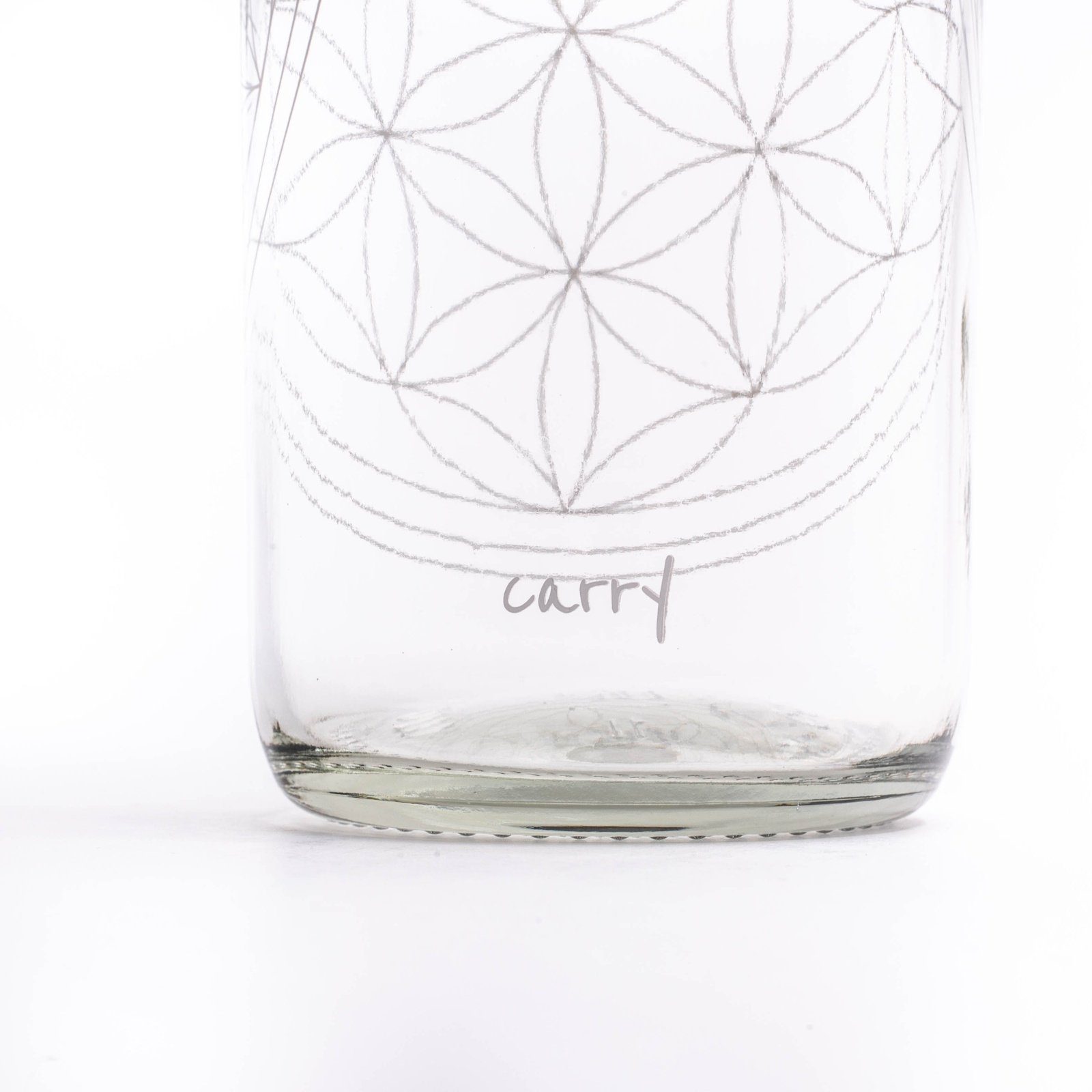 yogabox CARRY produziert LIFE 1 l Regional OF FLOWER GLAS, Trinkflasche