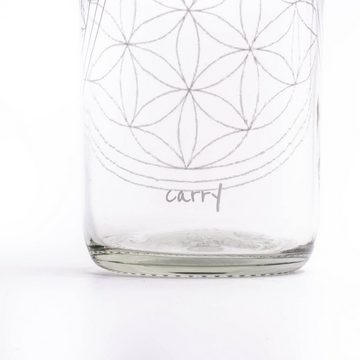 Trinkflasche CARRY 1 l FLOWER OF LIFE GLAS, Regional produziert