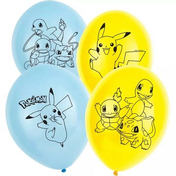 POKÉMON Folienballon Pokemon Pikachu und Freunde Geburtstag Deko Set 8tlg., Kinder Ballons Folienballon