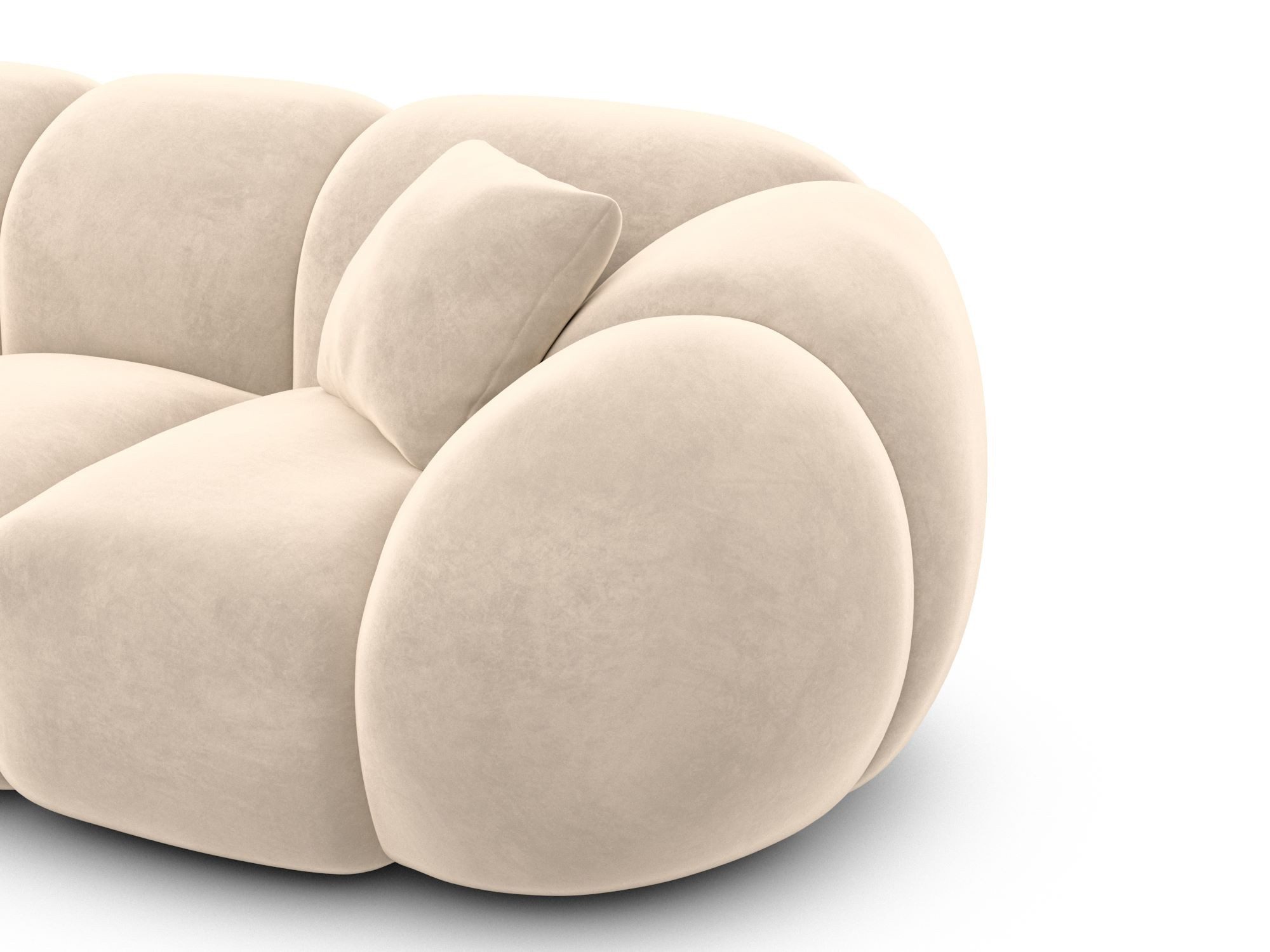 Sofa Dreams Wohnlandschaft XXL Wohnlandschaft Valderosa U-Form aus Stoff, Wohnlandschaft, U-Form, Moderne Wohnlandschaft in U-Form, 2 Zierkissen inklusive – Bild 5 von 5