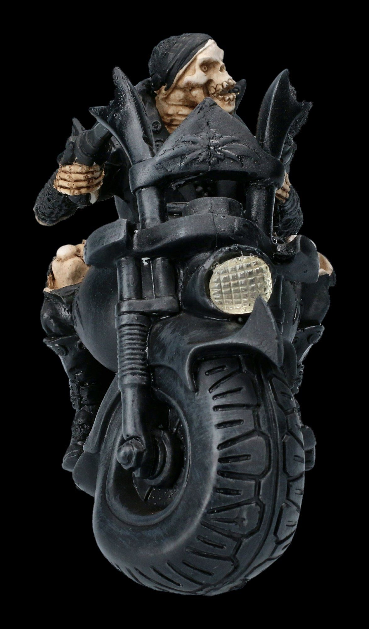Figuren Shop GmbH Dekofigur - Figur - Fantasy Motorrad Skelett Gothic Wheels Screaming Dekoration mit