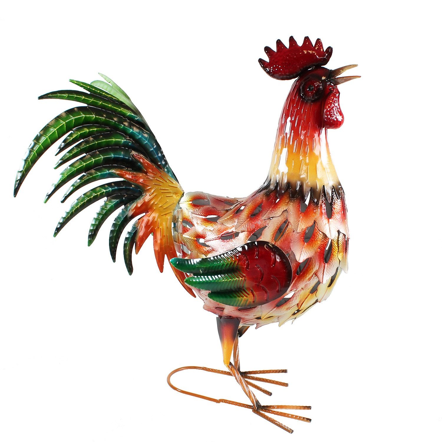 Fachhandel Plus Tierfigur Deko Hahn für den Garten aus Metall