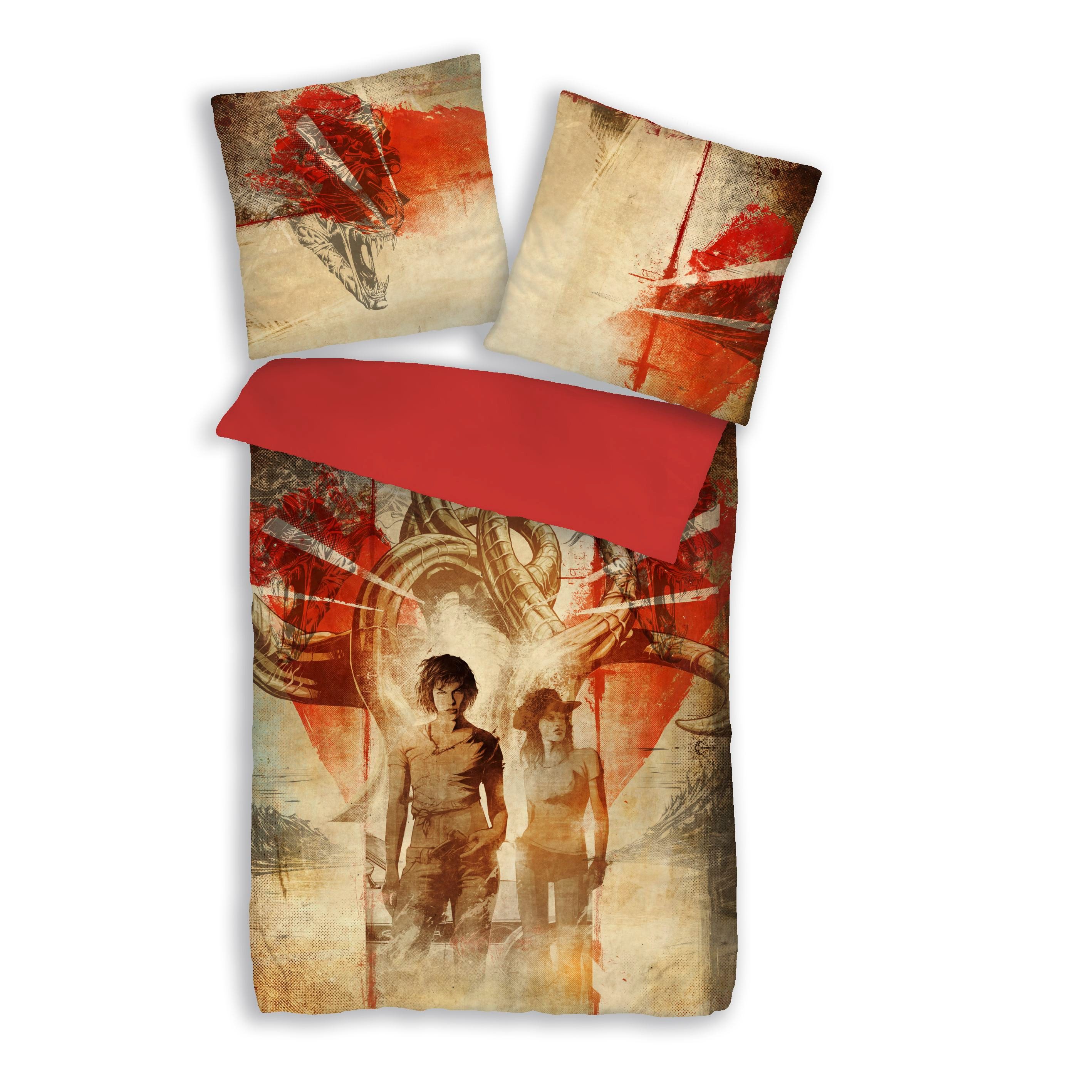 Träumschön Bettwäsche Premium Mako-Satin-Baumwolle 135x200 oder 155x220 cm, Rise and Shane, Baumwolle, 2 teilig, mit Reißverschluss, luftig und leichte Sommerbettwäsche