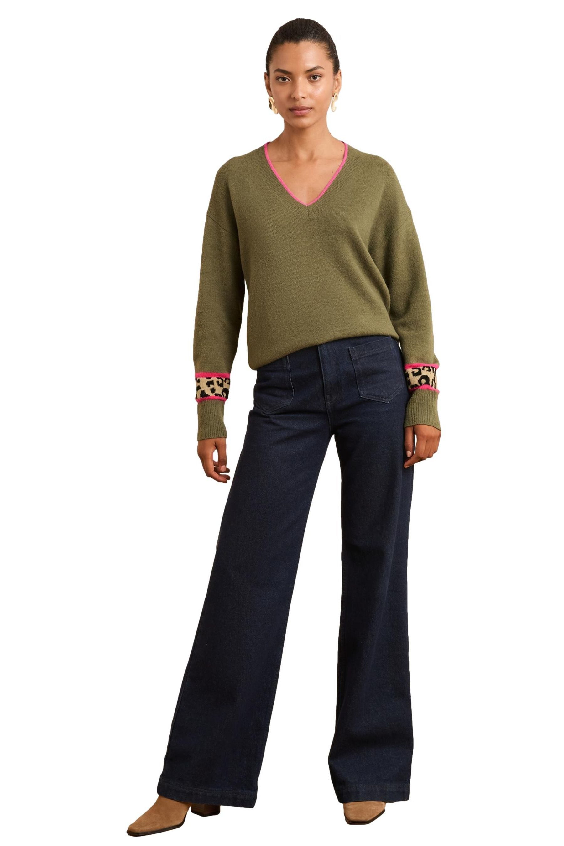 V-Ausschnitt-Pullover Love & Roses Strickpullover, Petite