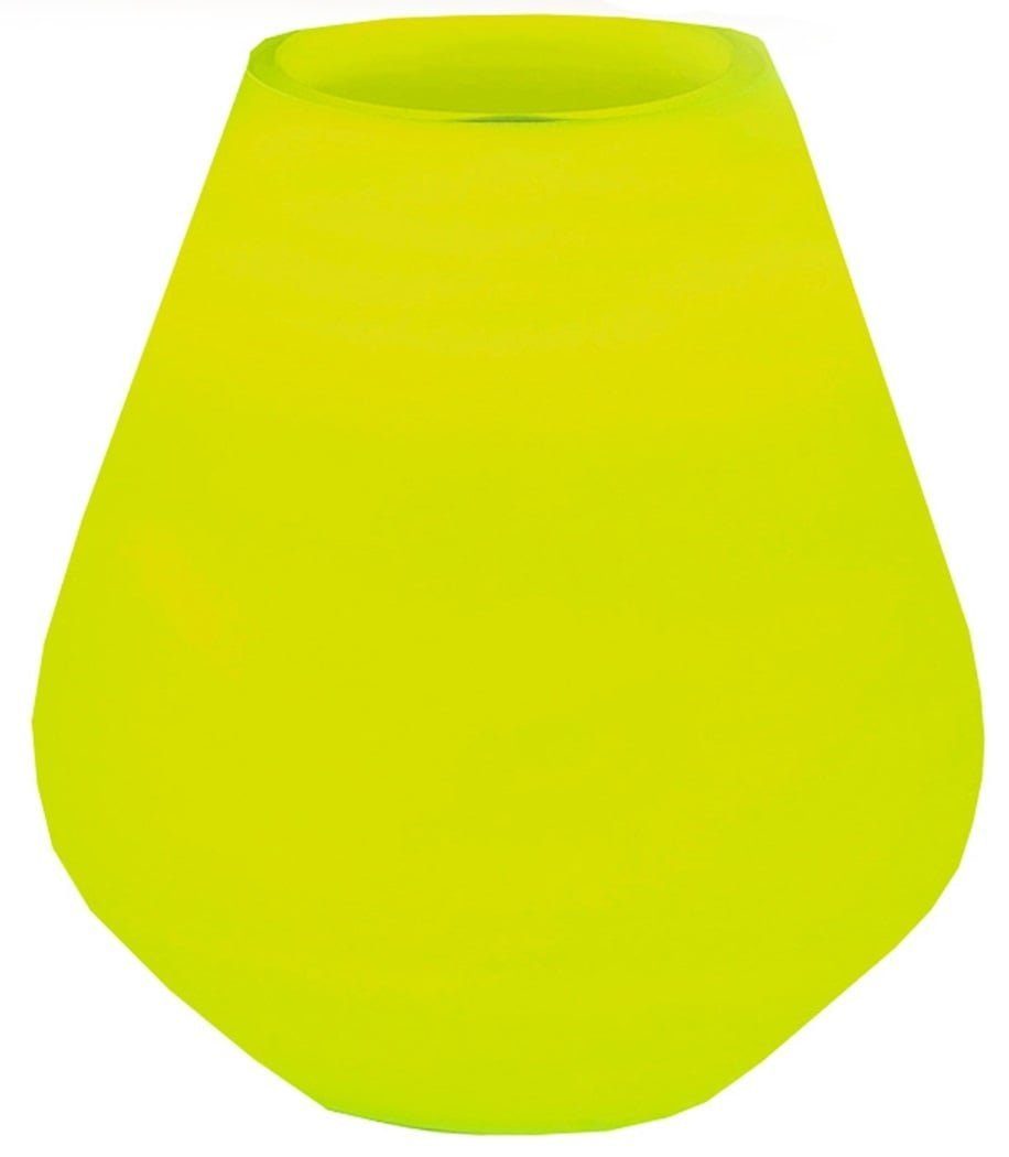 Tischvase Vase the World Tischvase Tasman Neon yellow gelb Ø18 x H20 cm