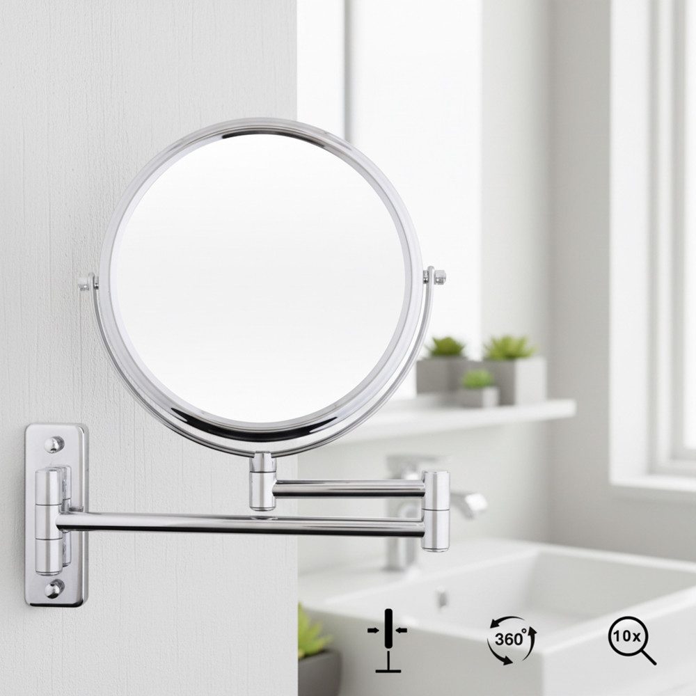 Melko Kosmetikspiegel Schminkspiegel Kosmetikspiegel Wandspiegel 10-fach (S günstig online kaufen
